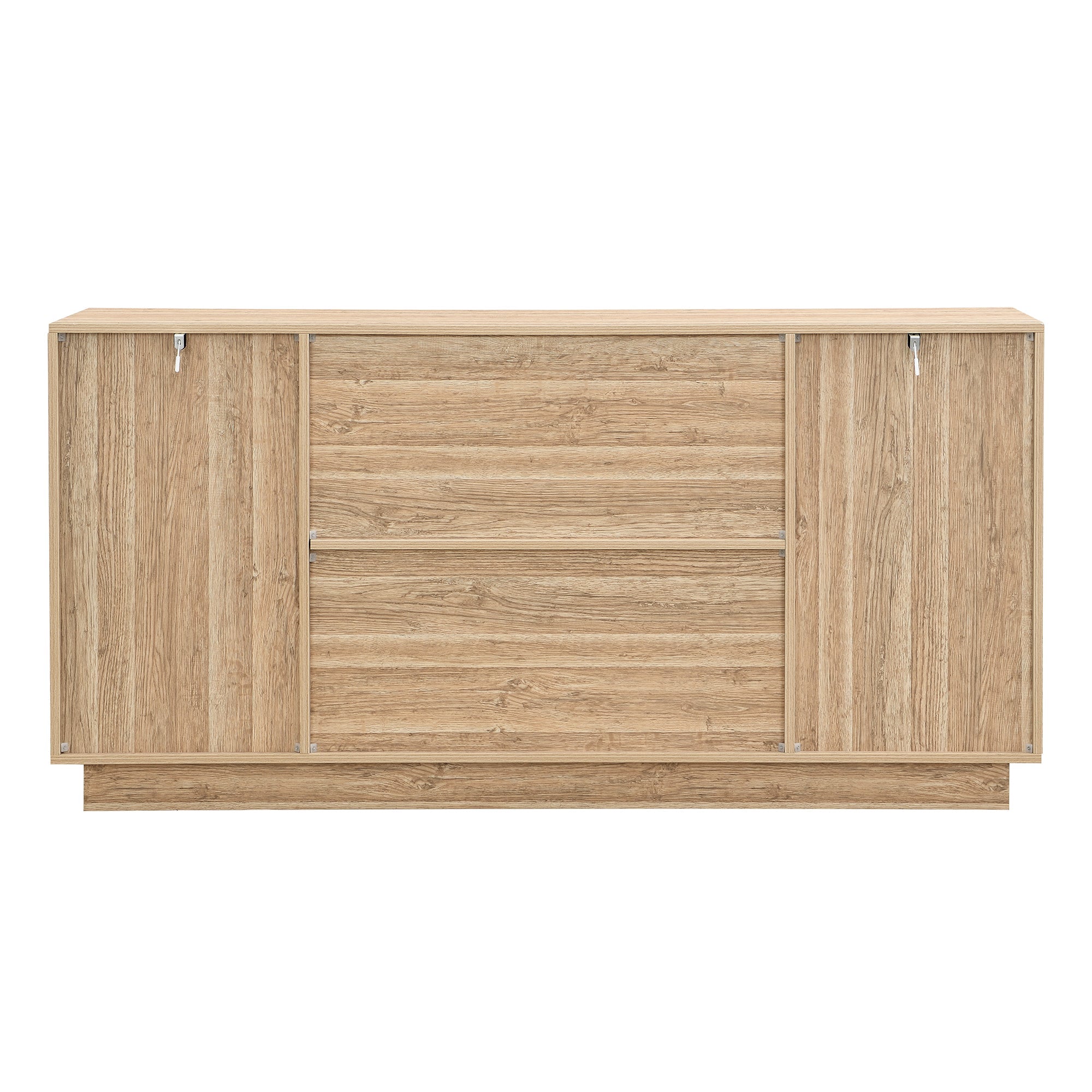 Logidon Dressoir 160x40x80 cm naturel hout met deuren en soft close