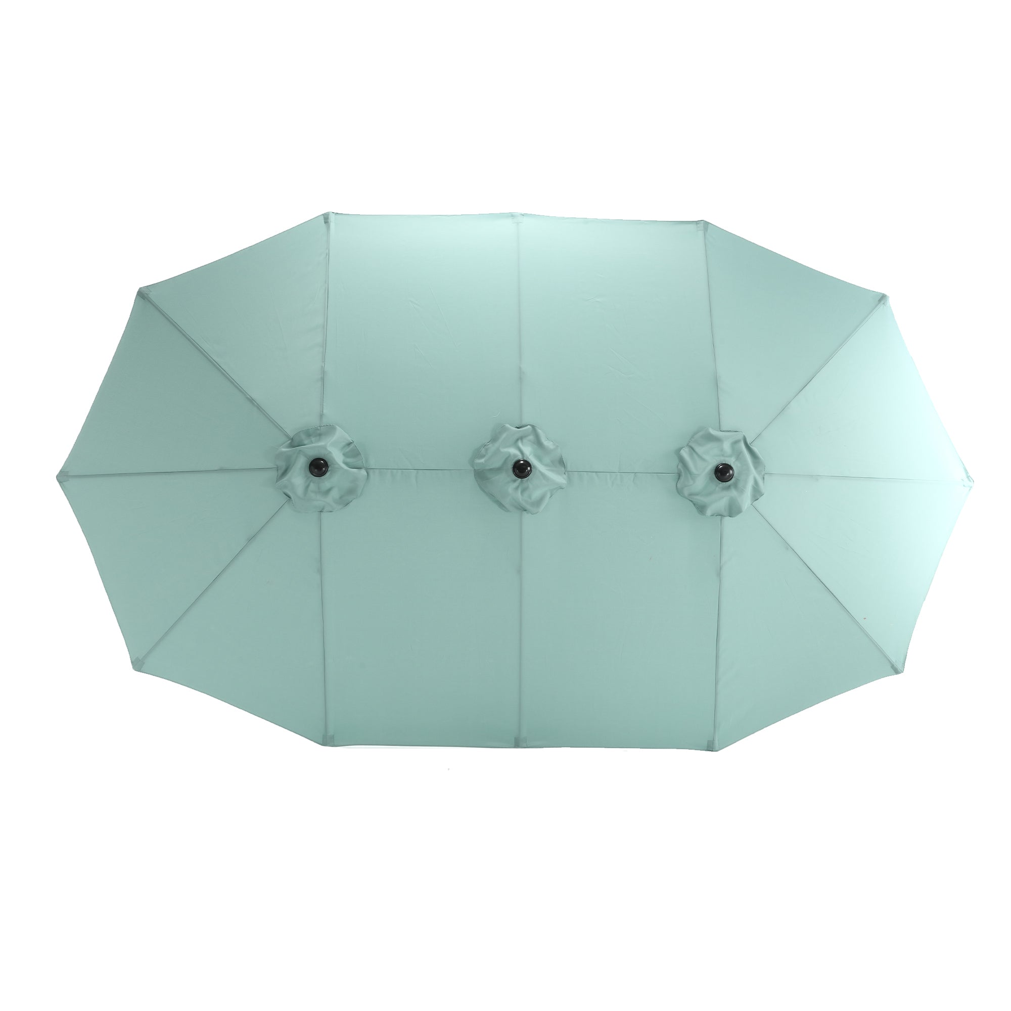 Logidon 4,5 m dubbelzijdige rechthoekige parasol met slinger lichtgroen