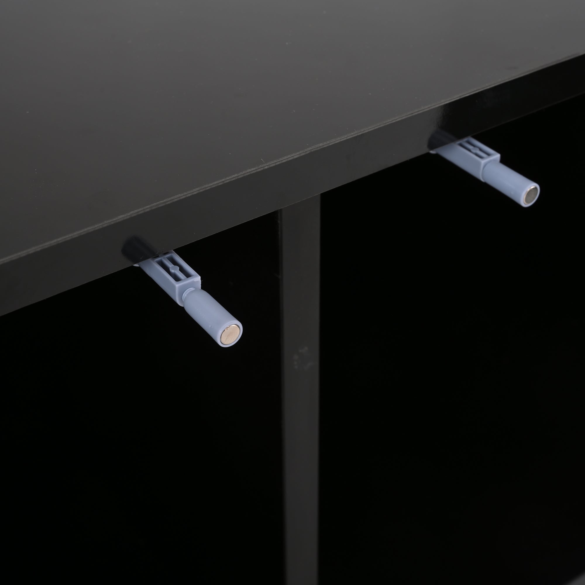 Logidon salontafel 100x50x30 cm zwart hoogglans LED 2 kasten