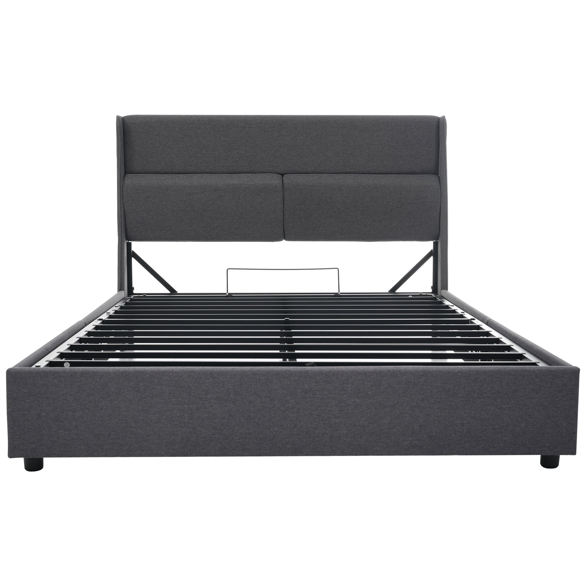 Logidon gestoffeerd bed 160x200 grijs met verstelbare hoofdsteunen