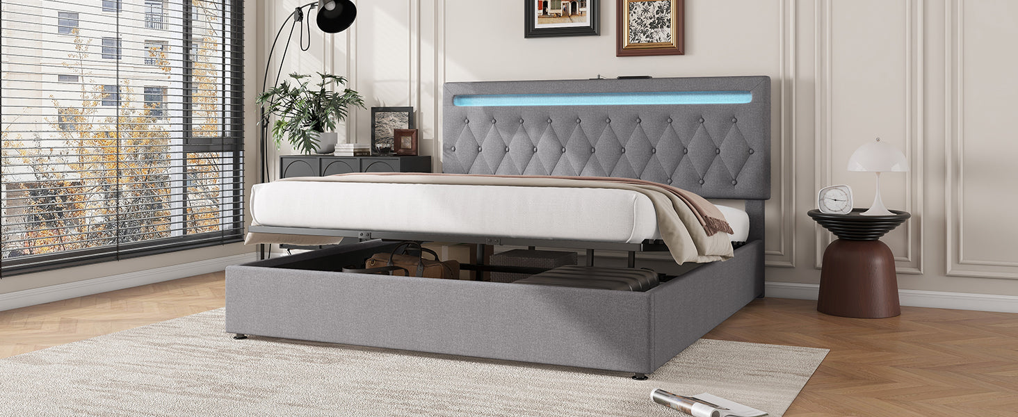 Logidon 180x200cm vlakbed met hydraulisch hefmechanisme LED
