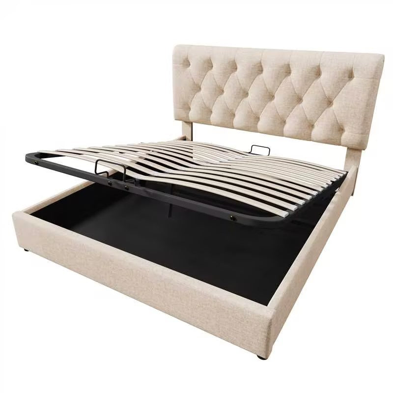 Logidon gestoffeerd bed 160x200 cm met opbergruimte, hoofdbord verstelbaar