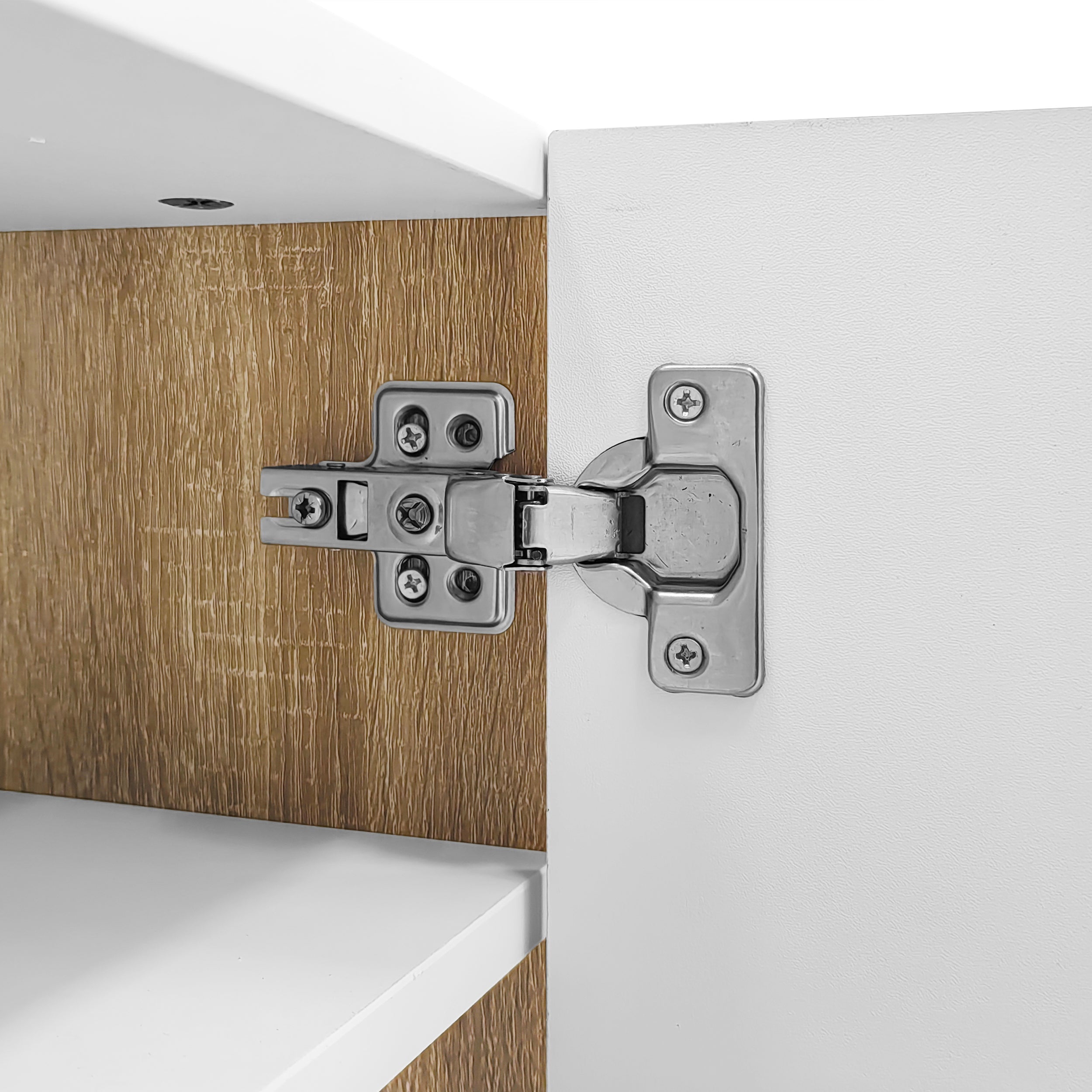 Logidon TV-meubel 190 cm wit goud houtnerf 3 deuren 2 lades