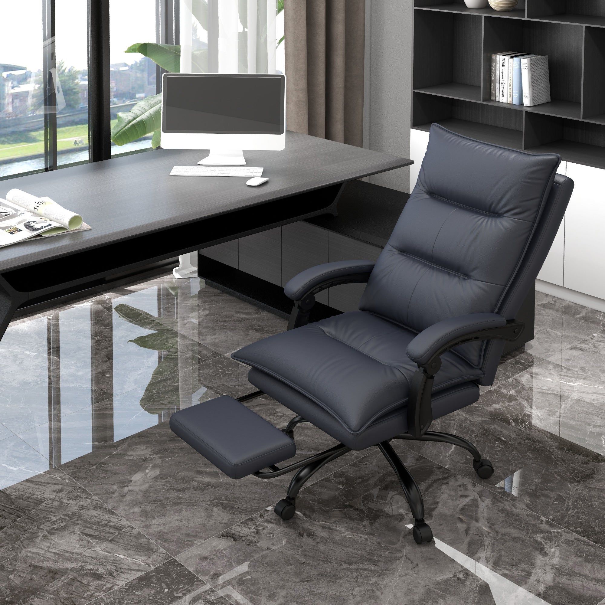 Logidon Vinsetto office chair with massage function dark gray