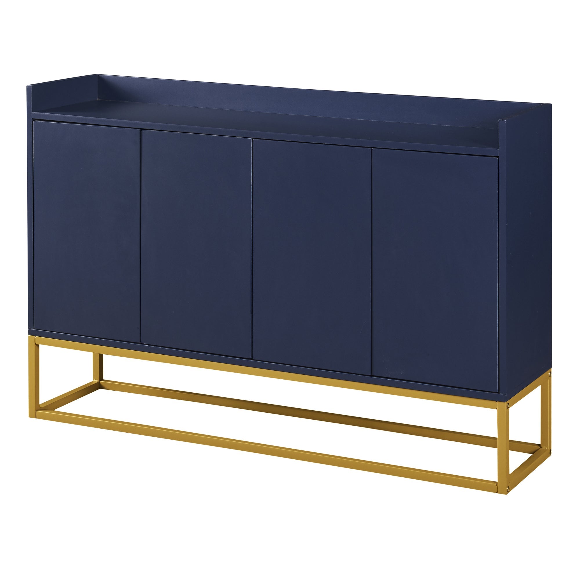 Logidon dressoir marineblauw 120x30x80 cm 4-deurs greeploos