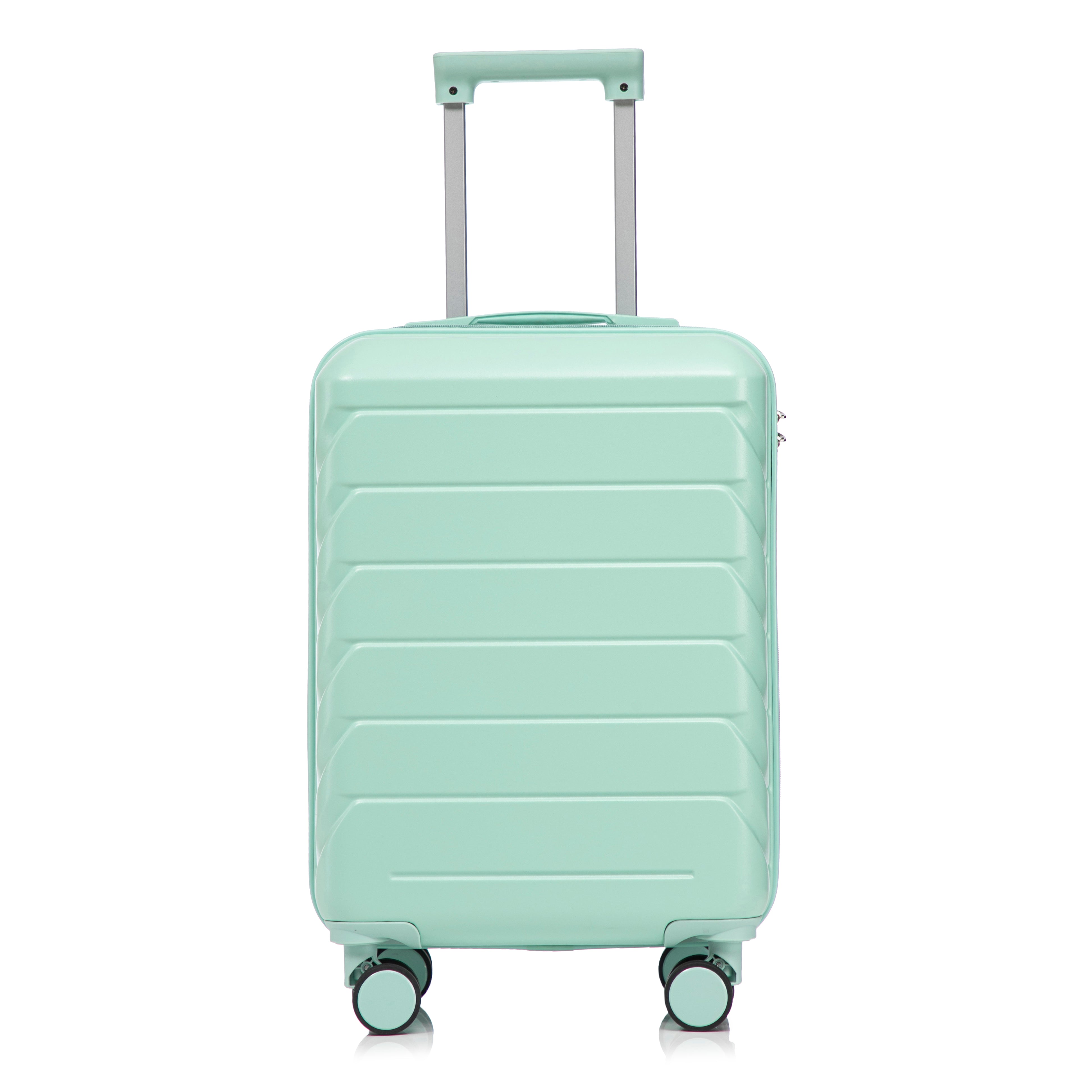 Logidon 14 en 19 inch ABS spinner kofferset mintgroen 2-delig