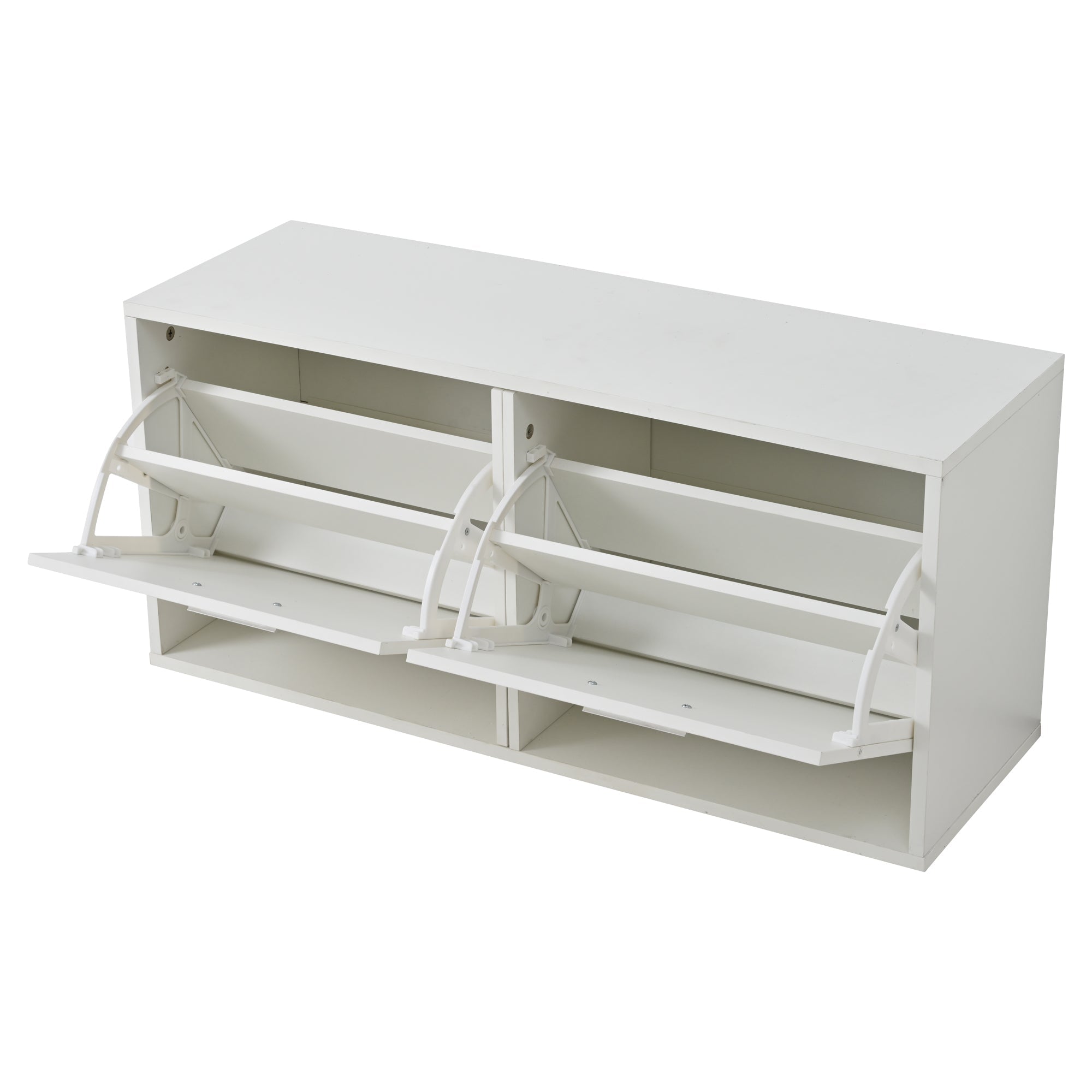 Logidon kledingkastset 4-delige spiegel schoenenkast wit 90x30x41,5 cm