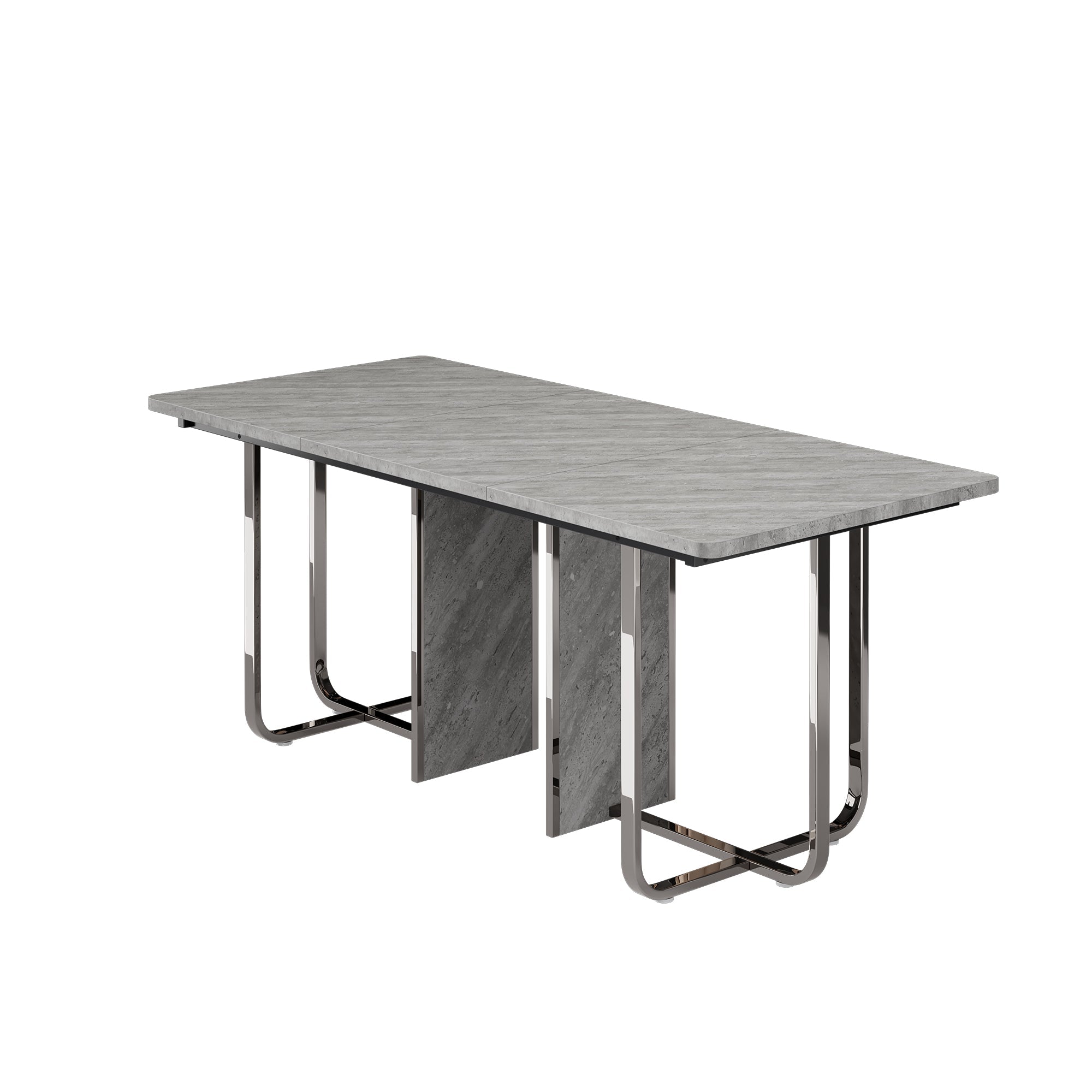 Logidon eettafel 180x80 cm grijs met metalen poten moderne tafel