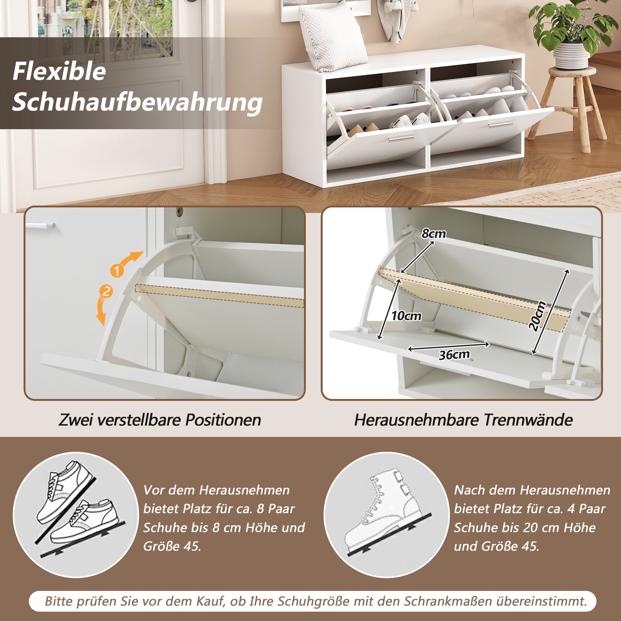 Logidon kledingkastset 4-delige spiegel schoenenkast wit 90x30x41,5 cm