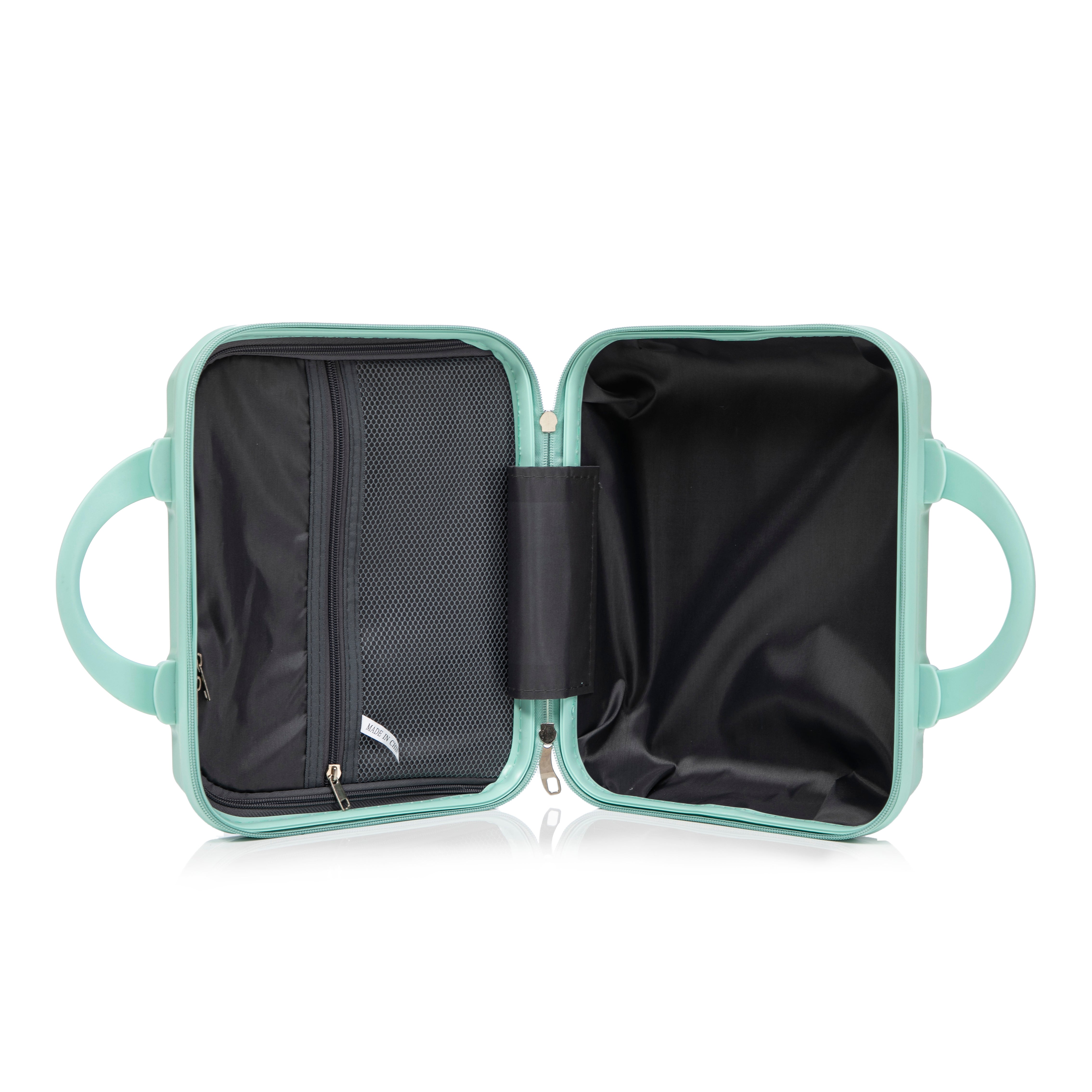 Logidon 14 en 19 inch ABS spinner kofferset mintgroen 2-delig
