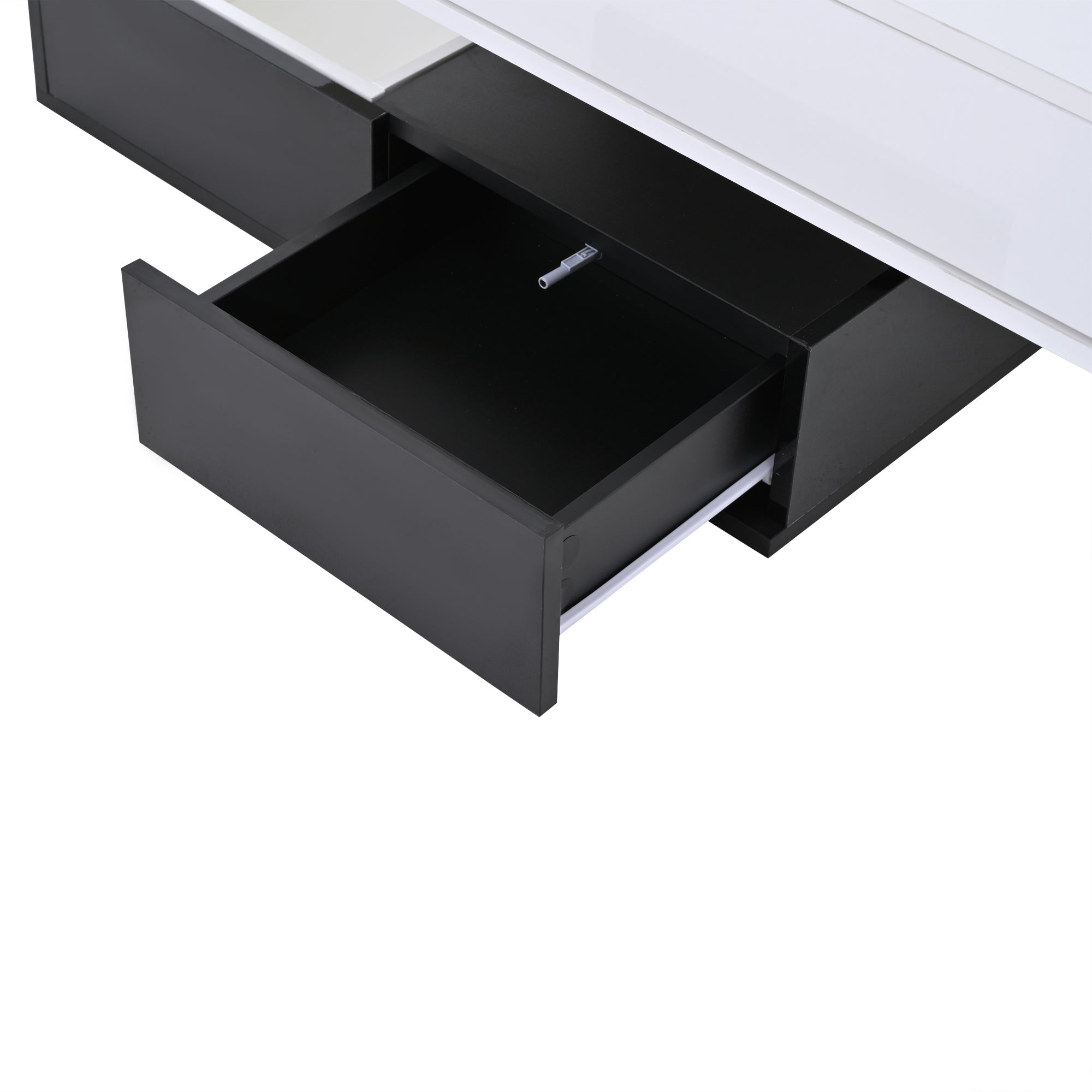 Logidon salontafel 70x70 hefblad 360 graden draaibaar 3 lades wit