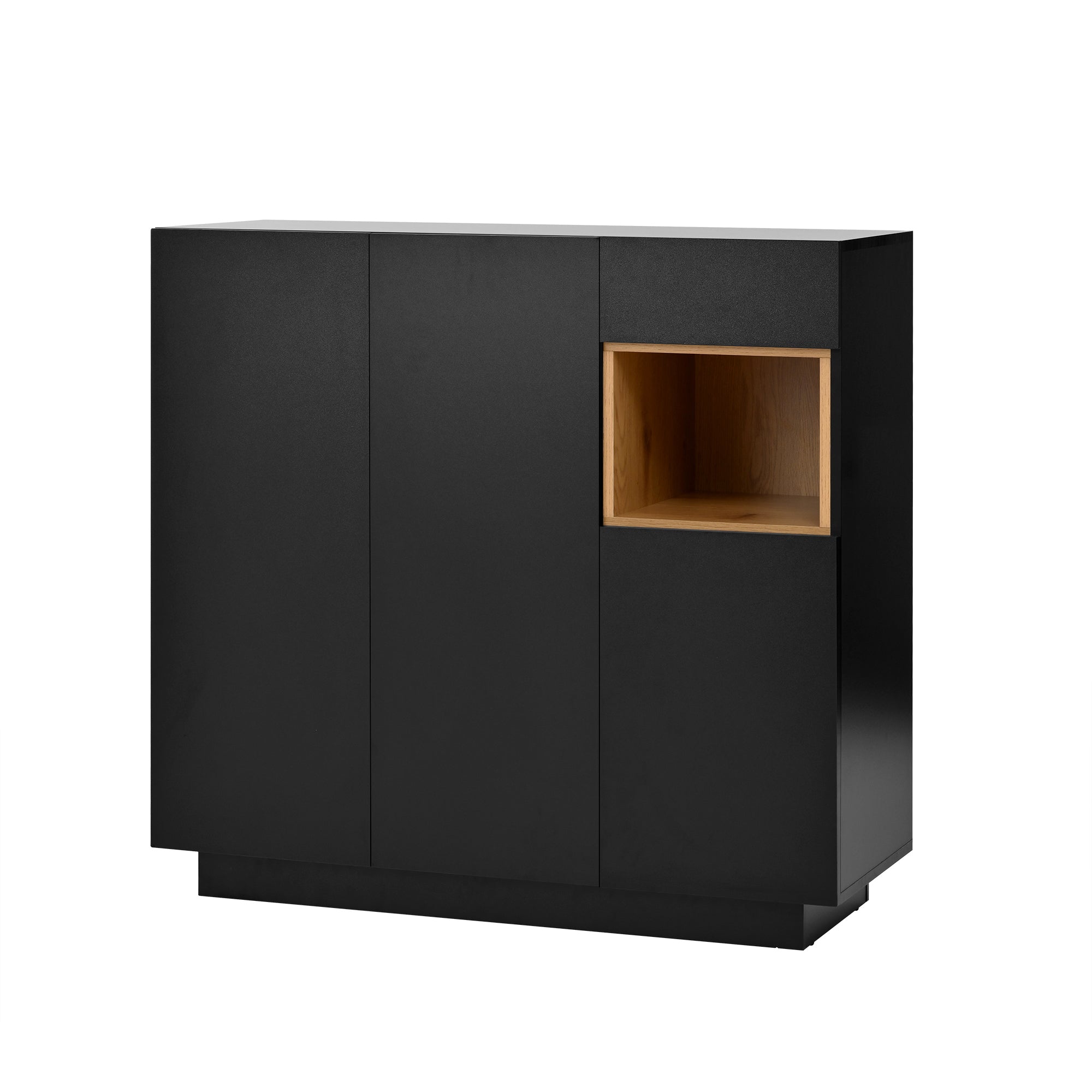 Logidon schoenenkast met LED verlichting zwart hout 14-18 paar