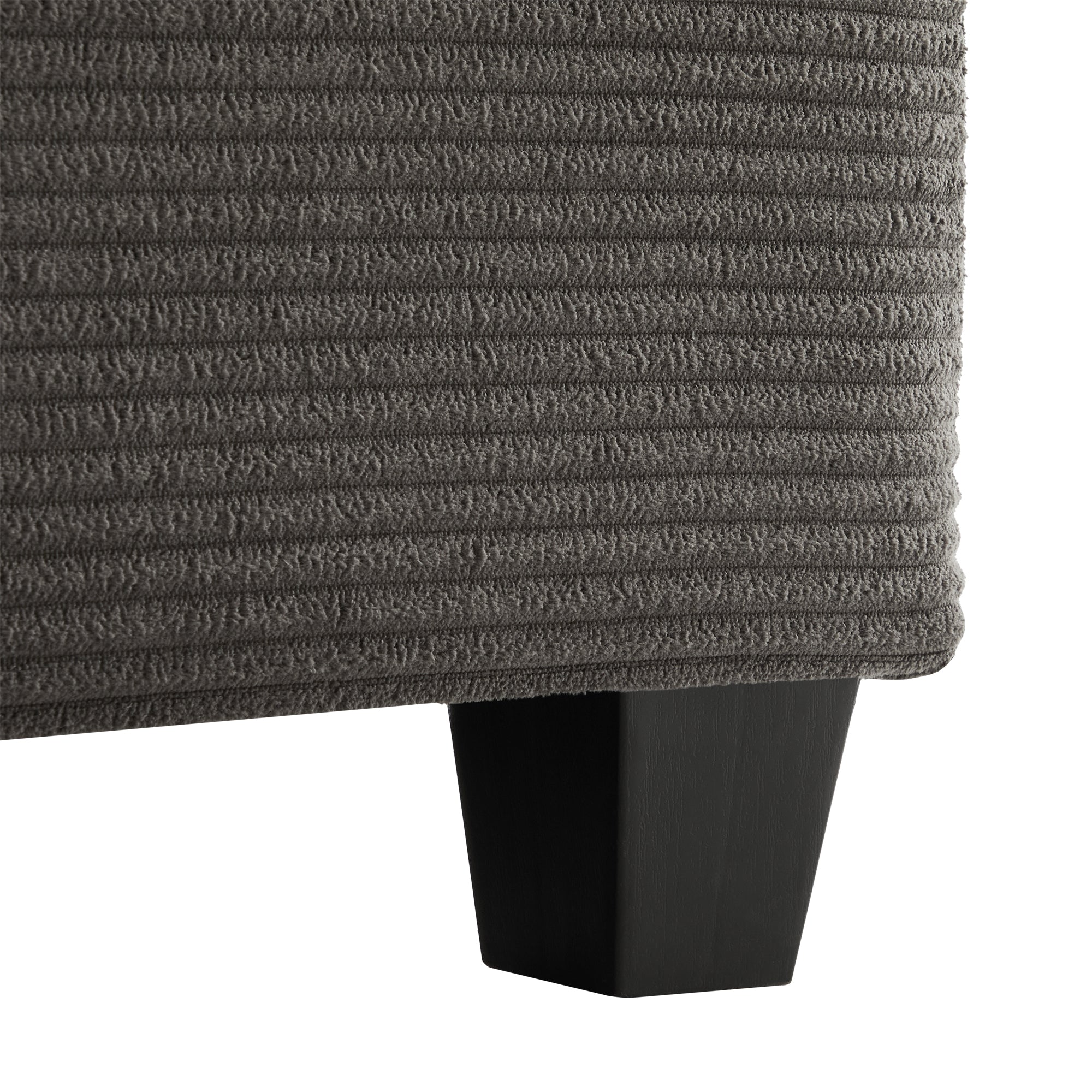 Logidon L-vorm Hoekbank Donkergrijs Corduroy Met USB-oplader