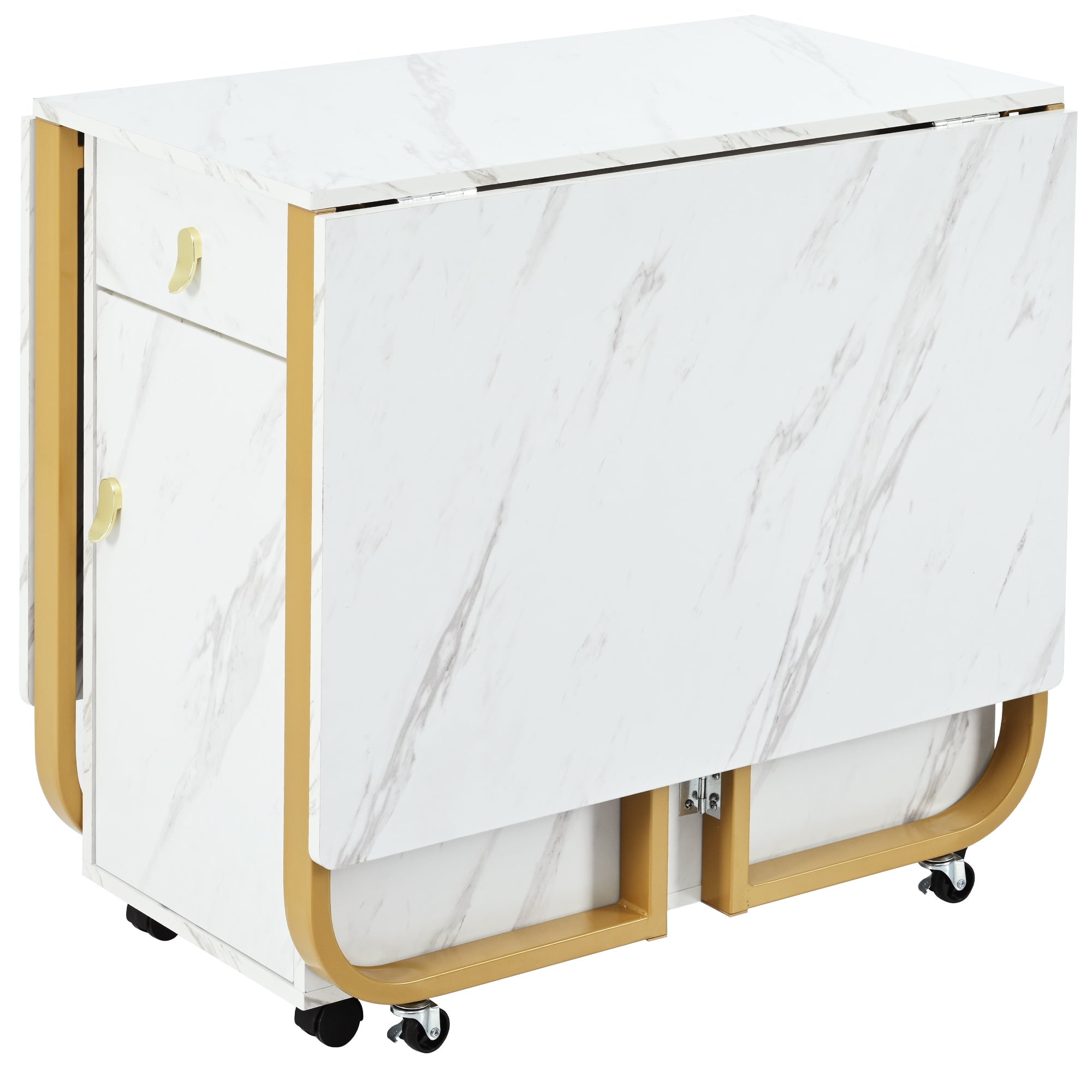 Logidon eettafelgroep 150x80 cm opklapbaar met 4 fluwelen stoelen groen