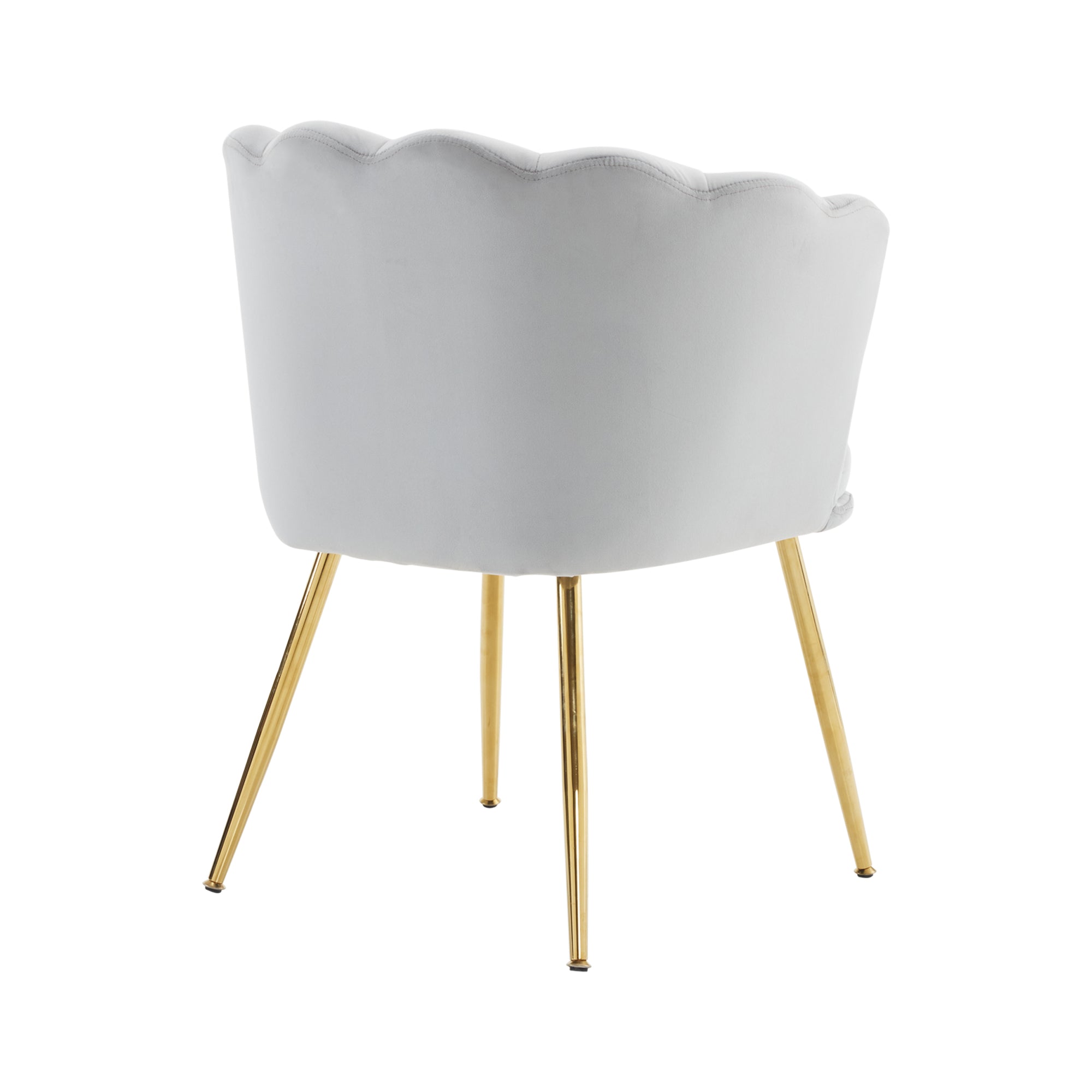 Logidon Modern Velvet Living Room Armchair Gray With Gold Legs