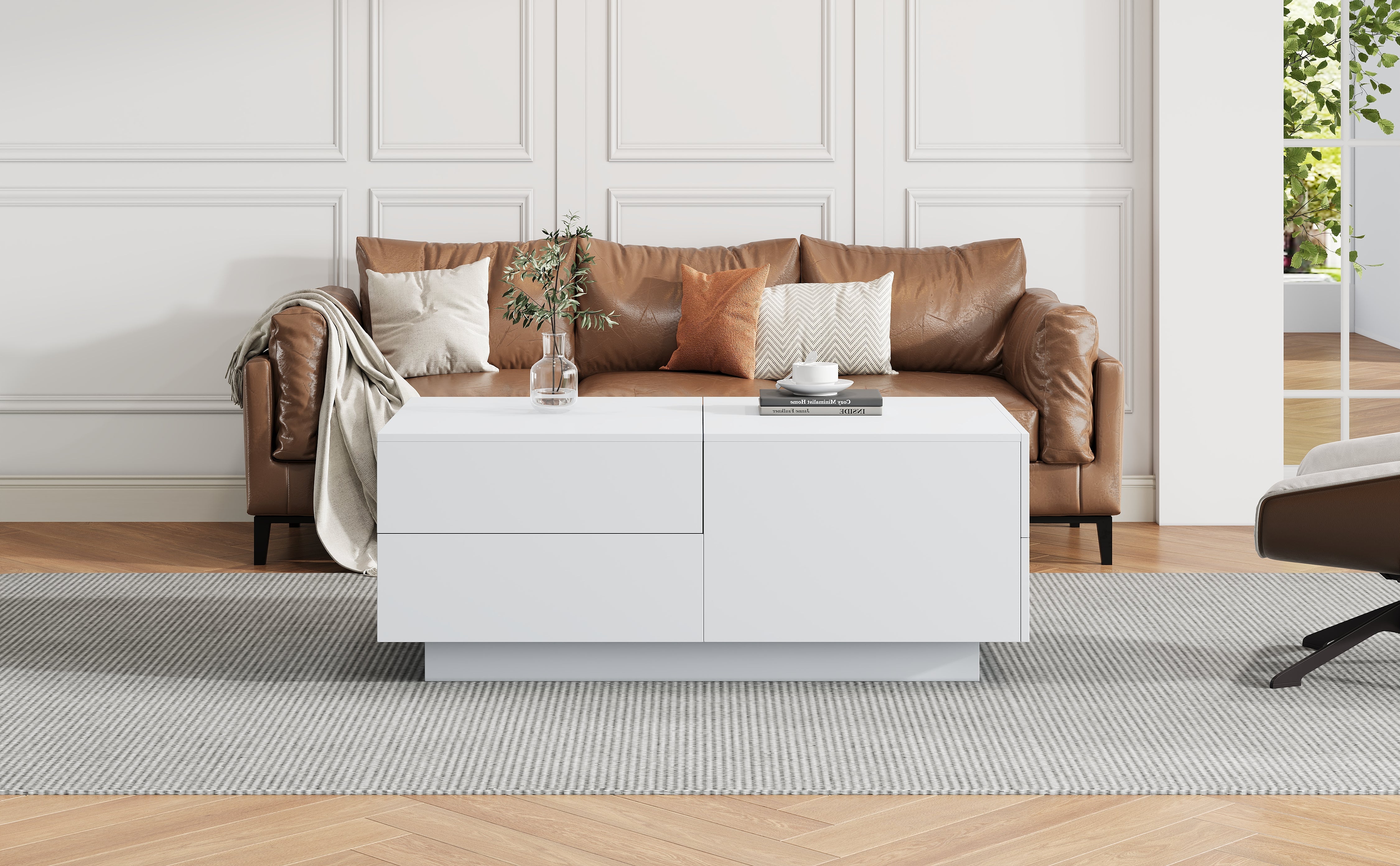 Logidon moderne salontafel met schuiflades 90x55x45