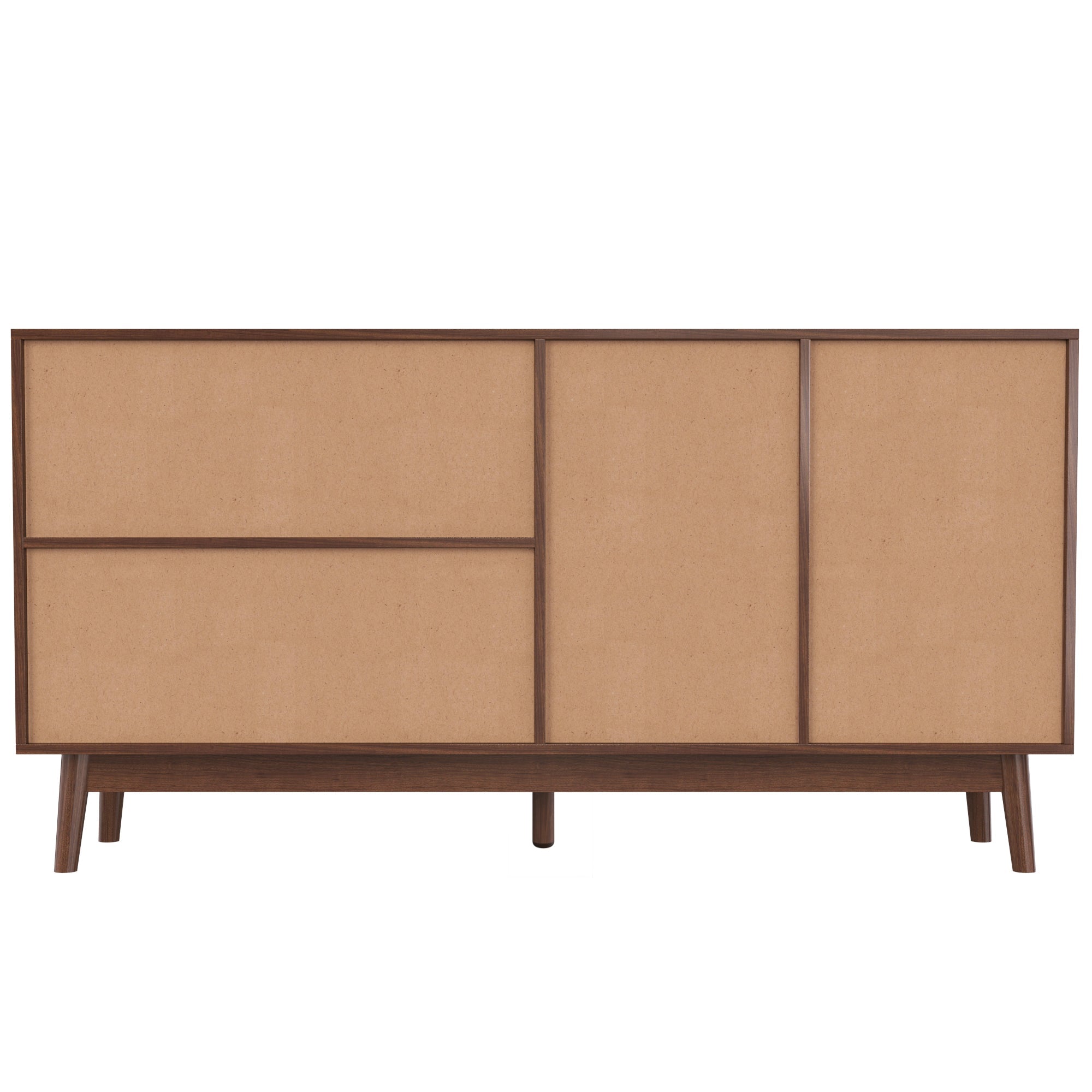 Logidon dressoir met rotan schuifdeuren en 2 lades 155x38x80 cm