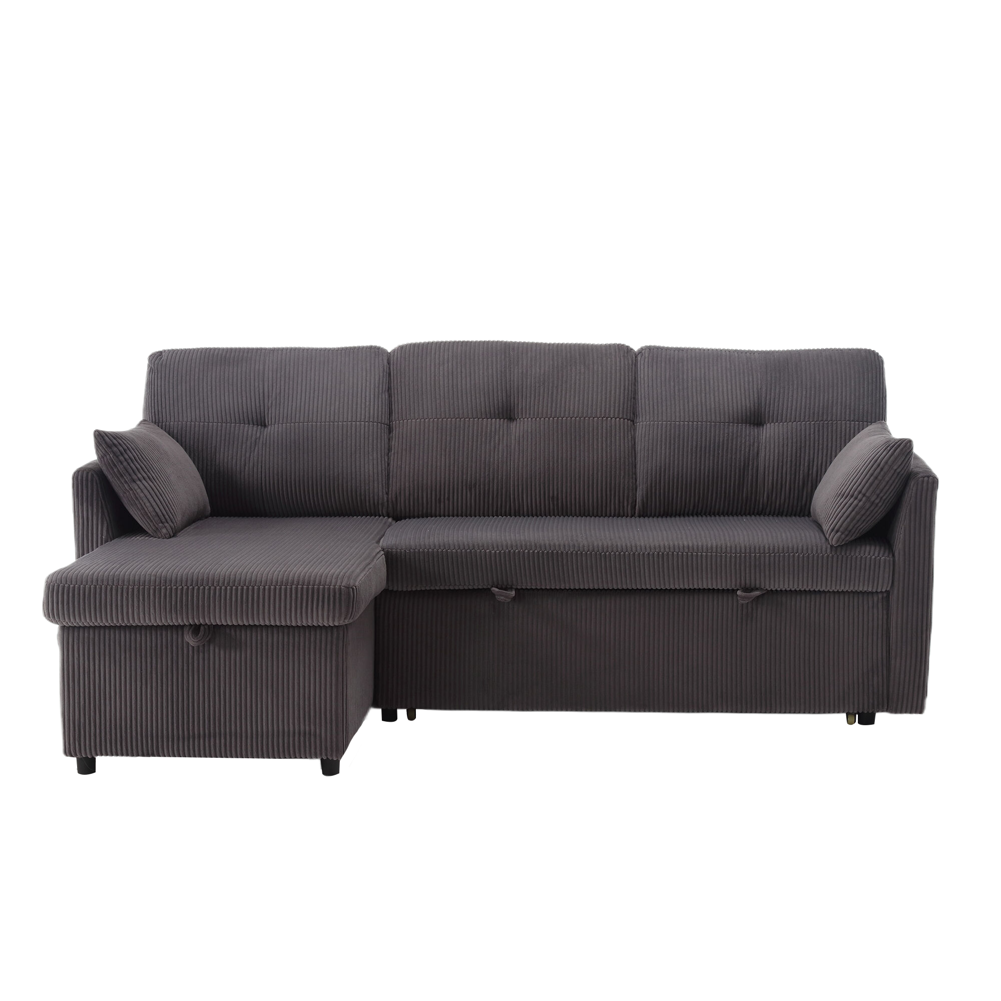 Logidon Sofa Bed With Storage Space Dark Gray Modular Corner Sofa