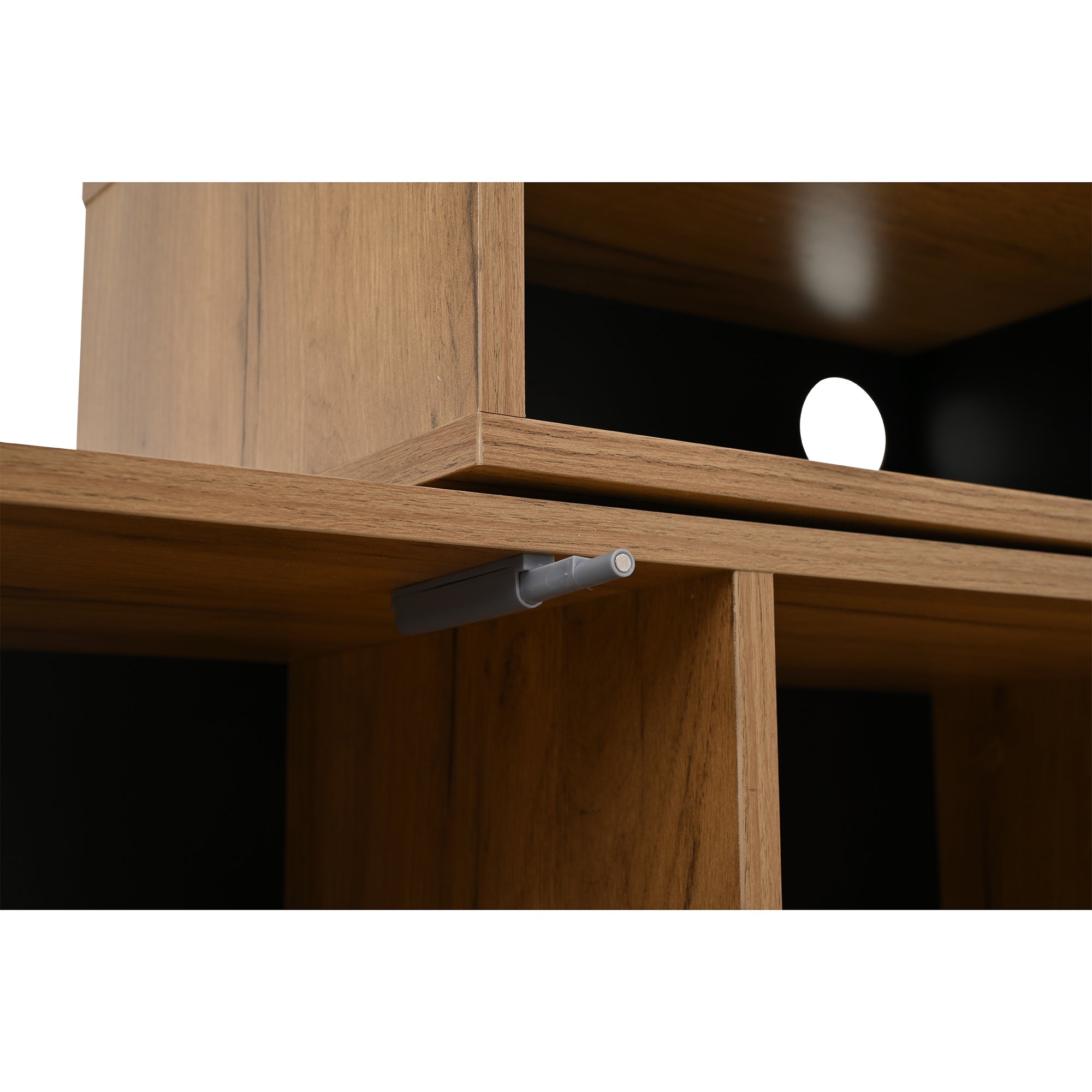 Logidon TV wall unit set display case two parts up to 265 cm oak black
