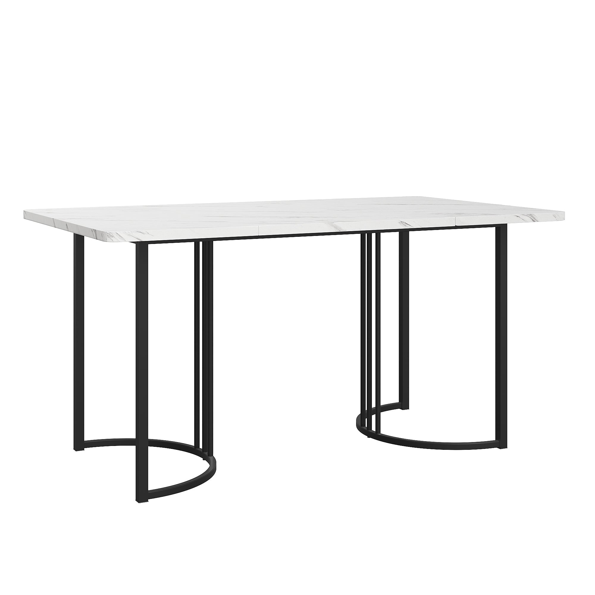 Logidon eettafelset 7-delige metalen poten grijze velours stoelen 140x80