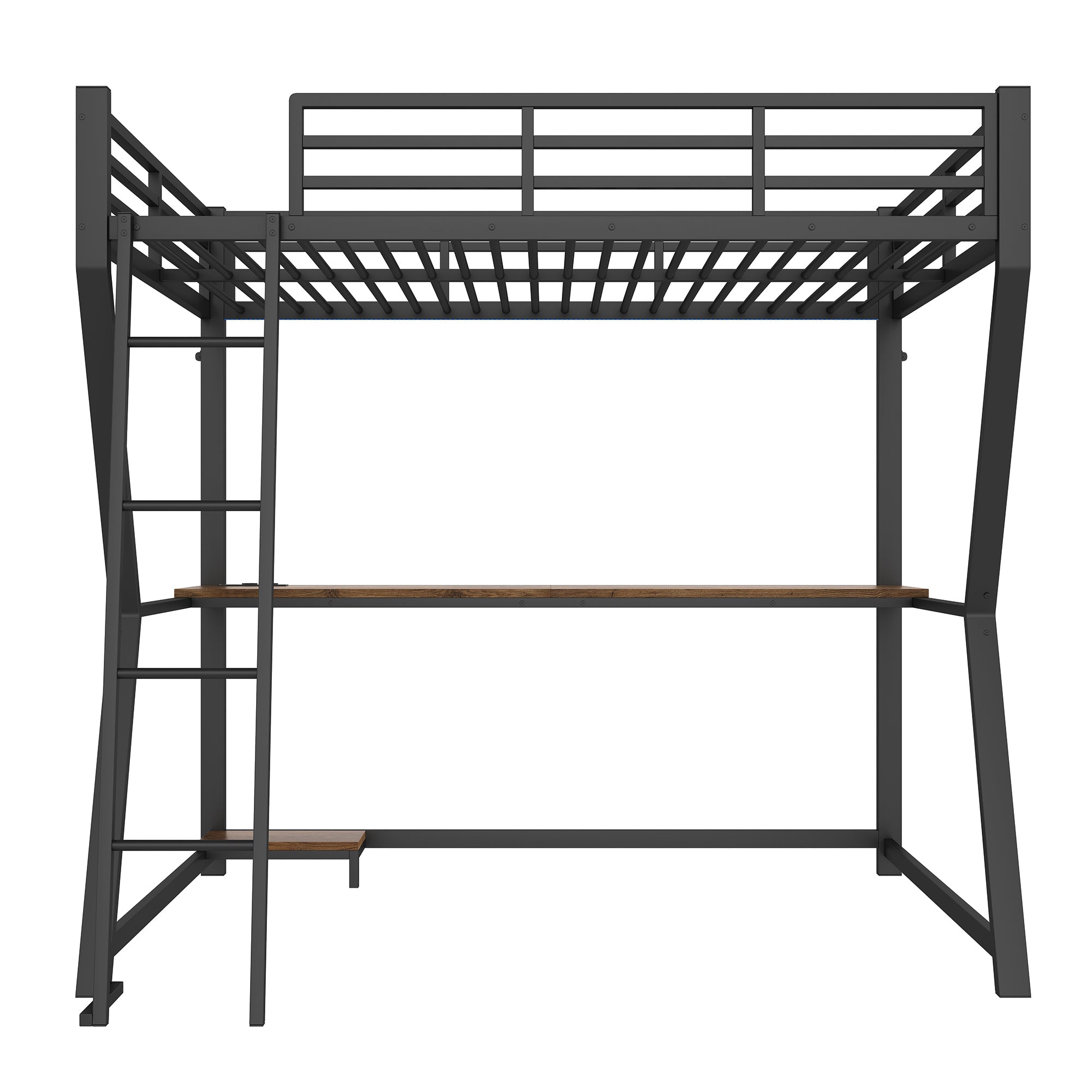Logidon loft bed 140x200 cm with LED lighting and desk