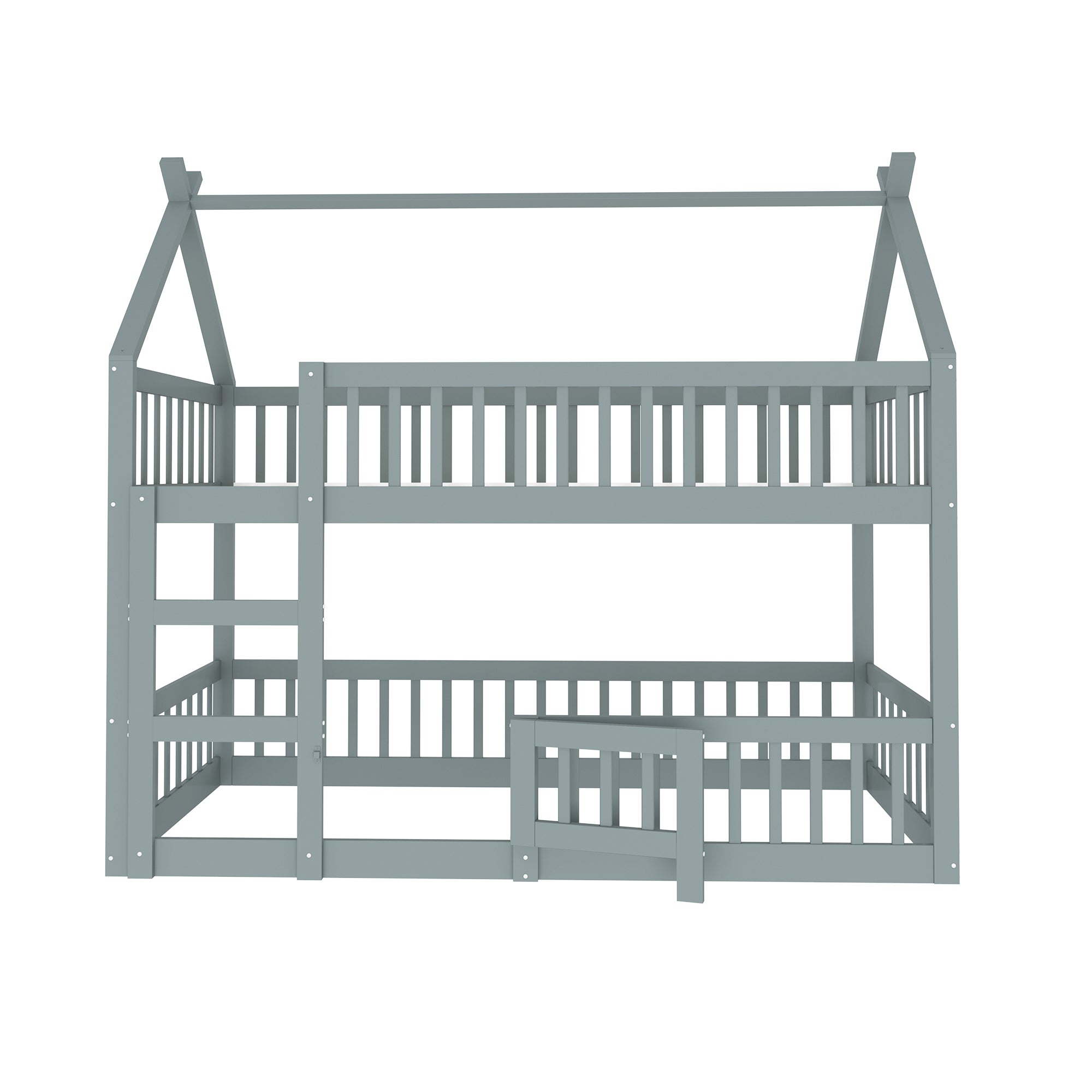 Logidon kinderstapelbed 90x200 grijze loft design trap