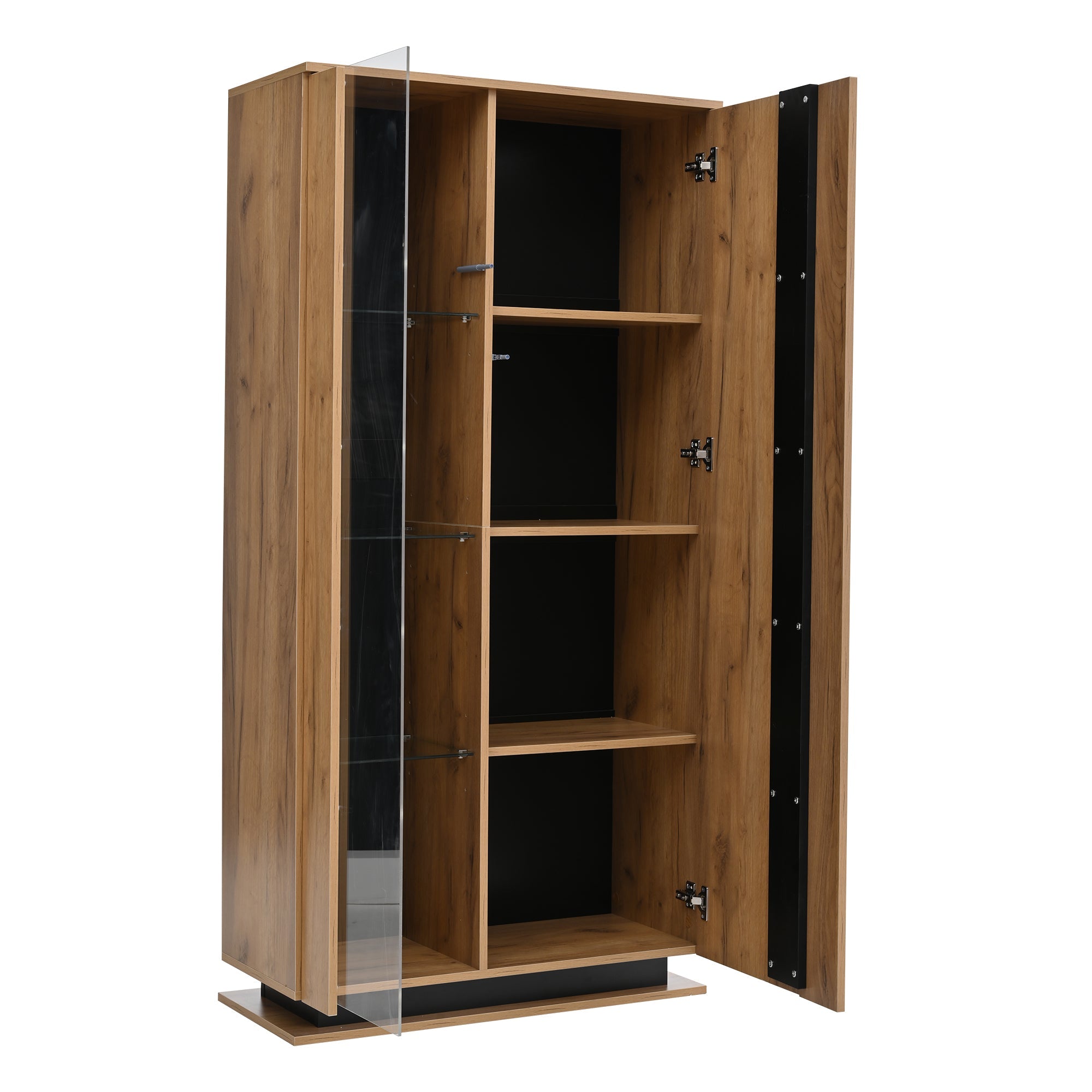 Logidon vitrinekast 80x35x160 cm met acryl deuren en 8 planken