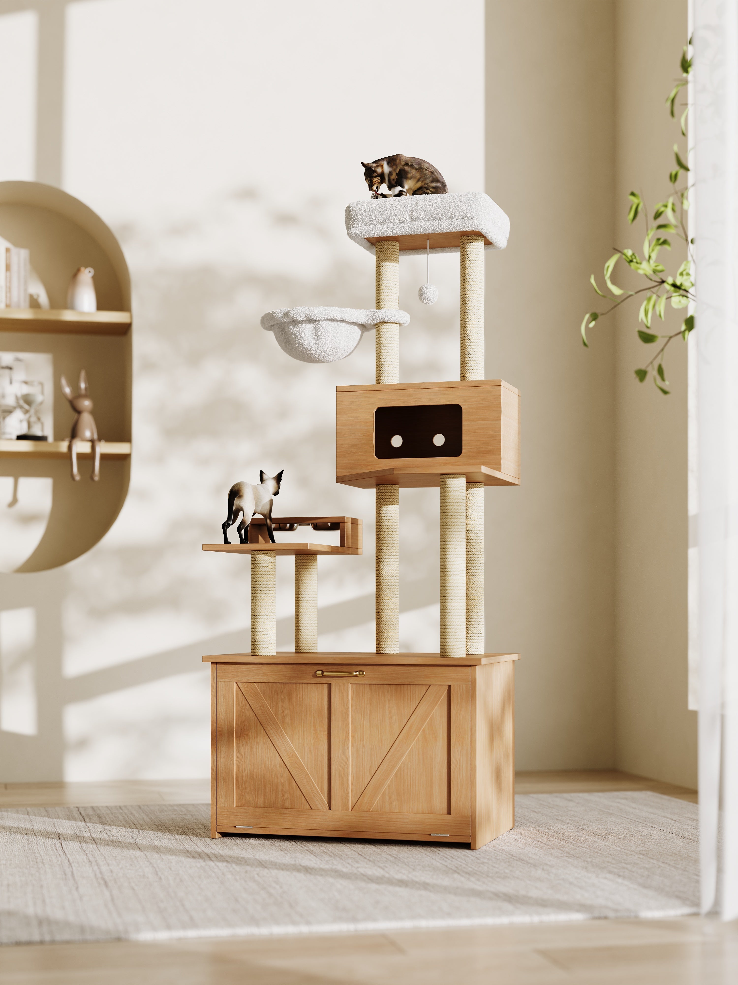 Logidon kattentoren AllinOne kattenmeubel 80x50x173 cm