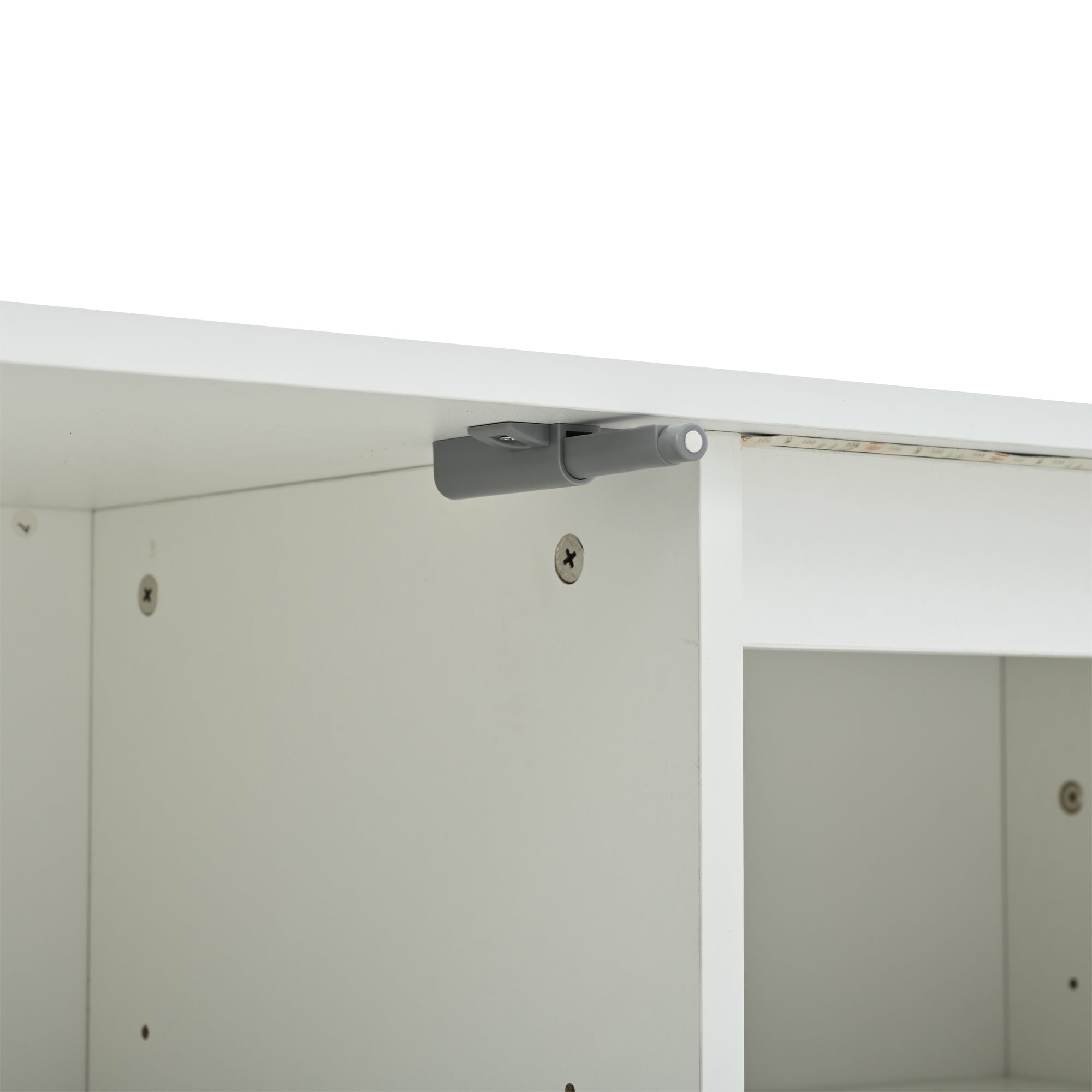 Logidon 140 x 40 x 60 cm hoogglans dressoir wit met LED