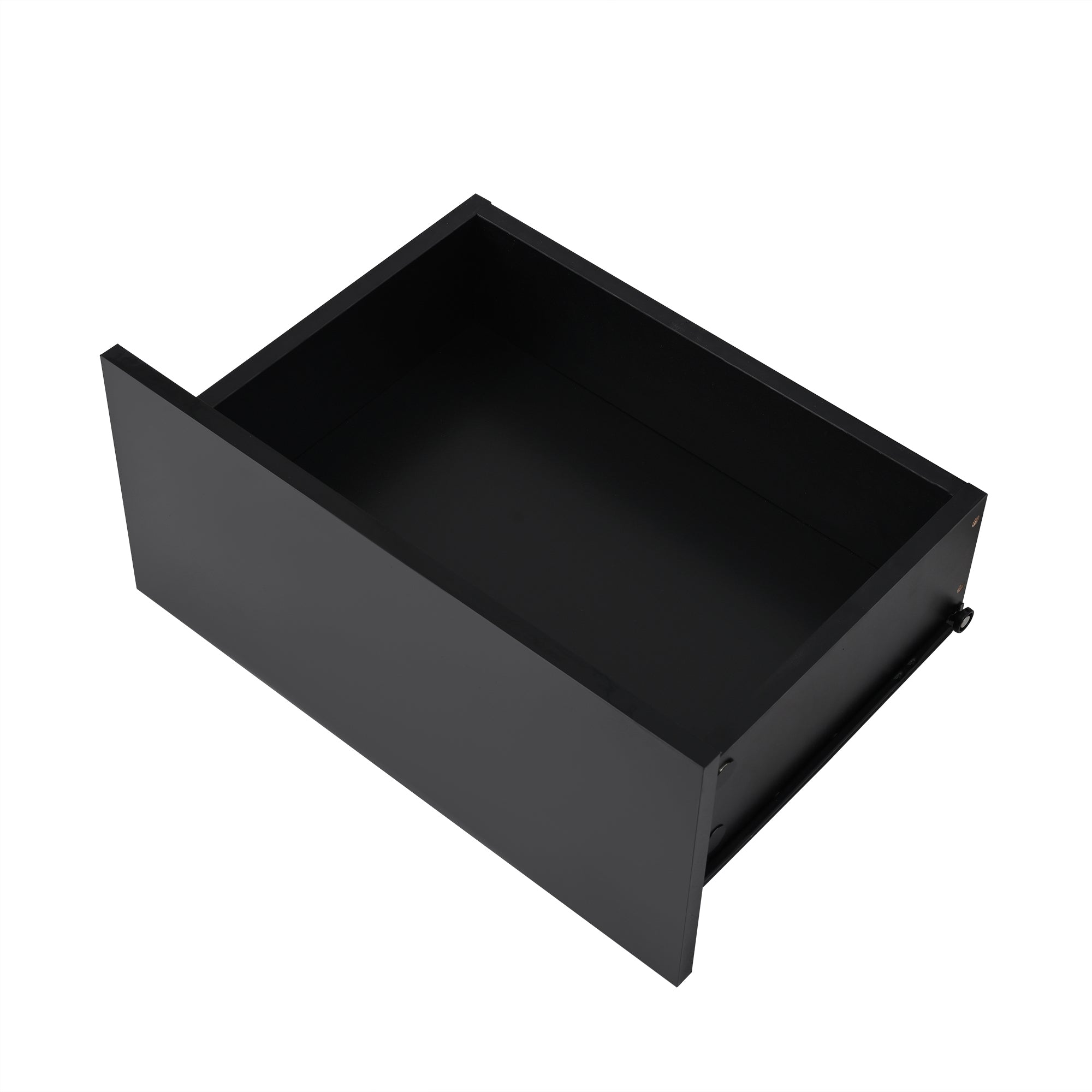 Logidon hoogglans salontafel 95x45x35 cm met LED verlichting zwart