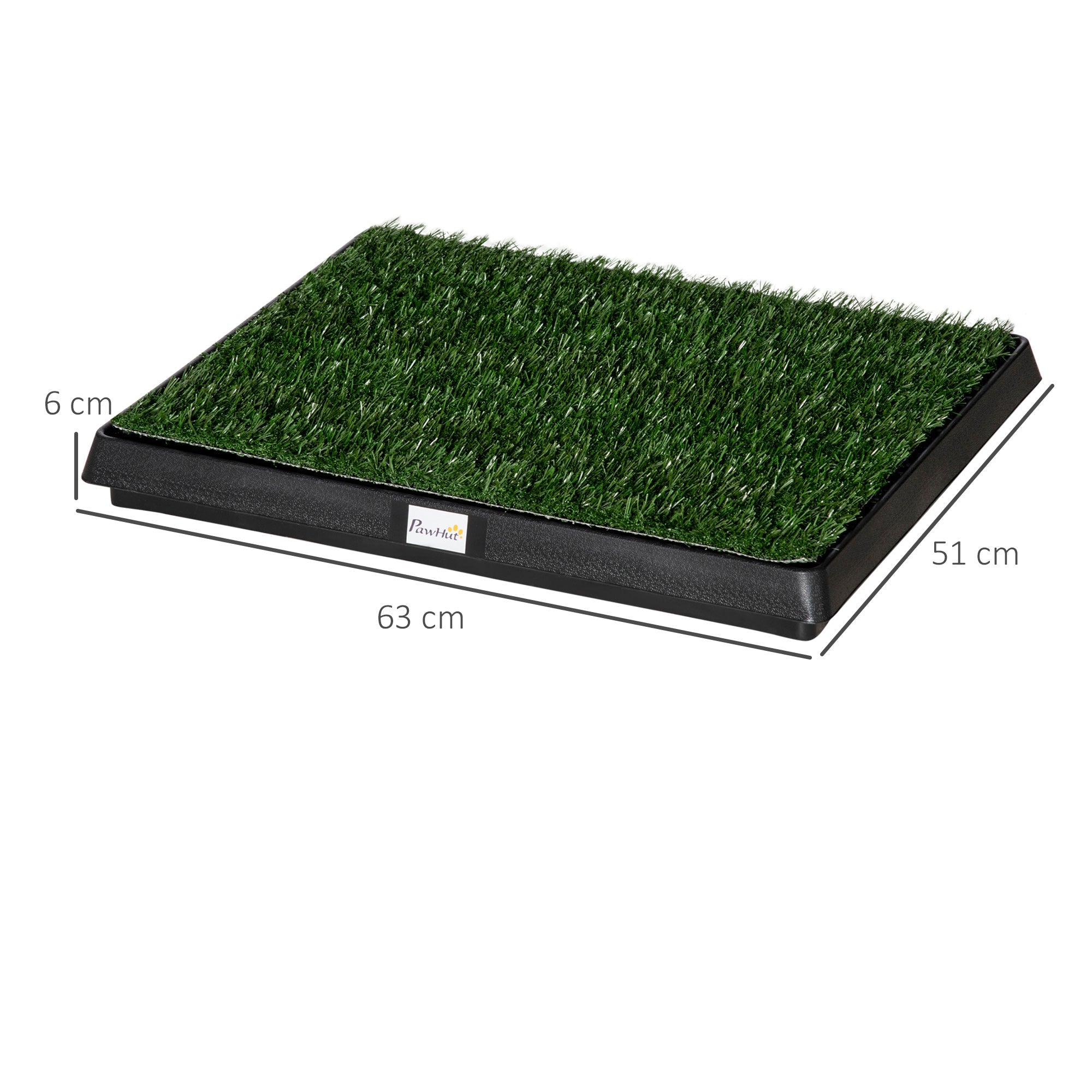 Logidon PawHut artificial grass pet toilet 63x51x6 cm green