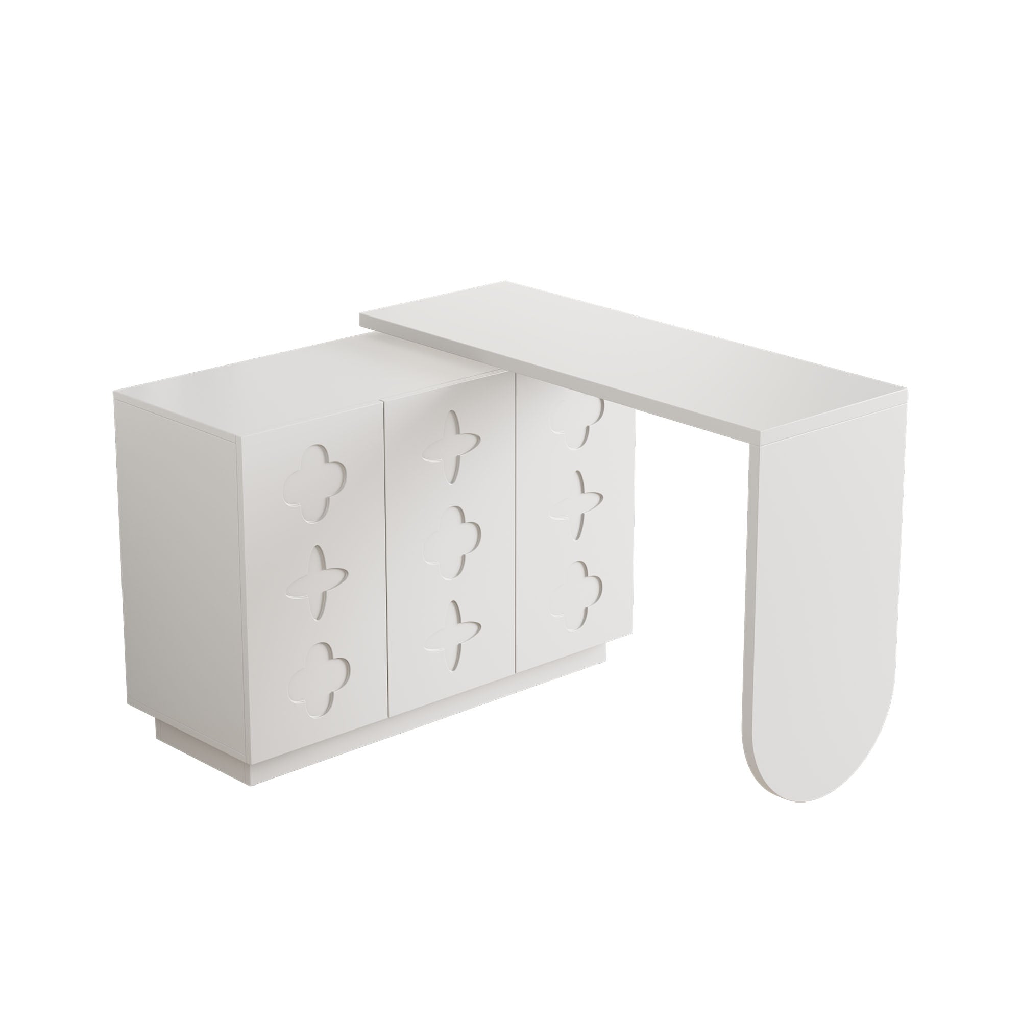 Logidon hoekbureau L-vorm draaibaar wit 110 centimeter