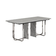 Logidon eettafel 180x80 cm grijs met metalen poten moderne tafel