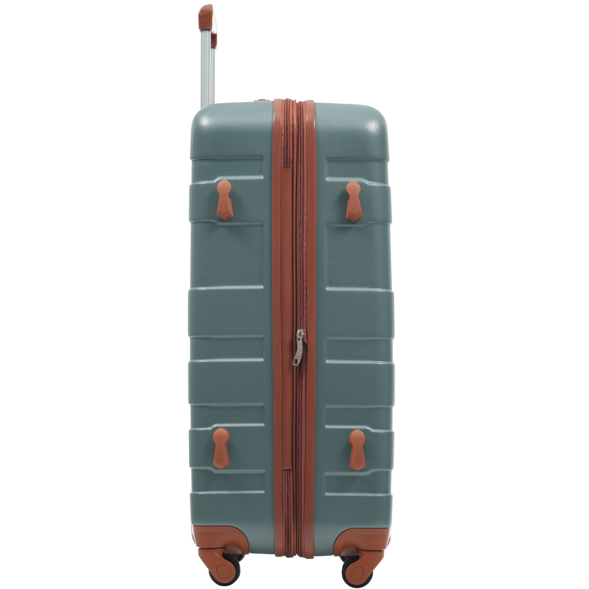 Logidon Hardshell Koffer 28 Inch Donkergroen Bruin TSA 4 Wielen