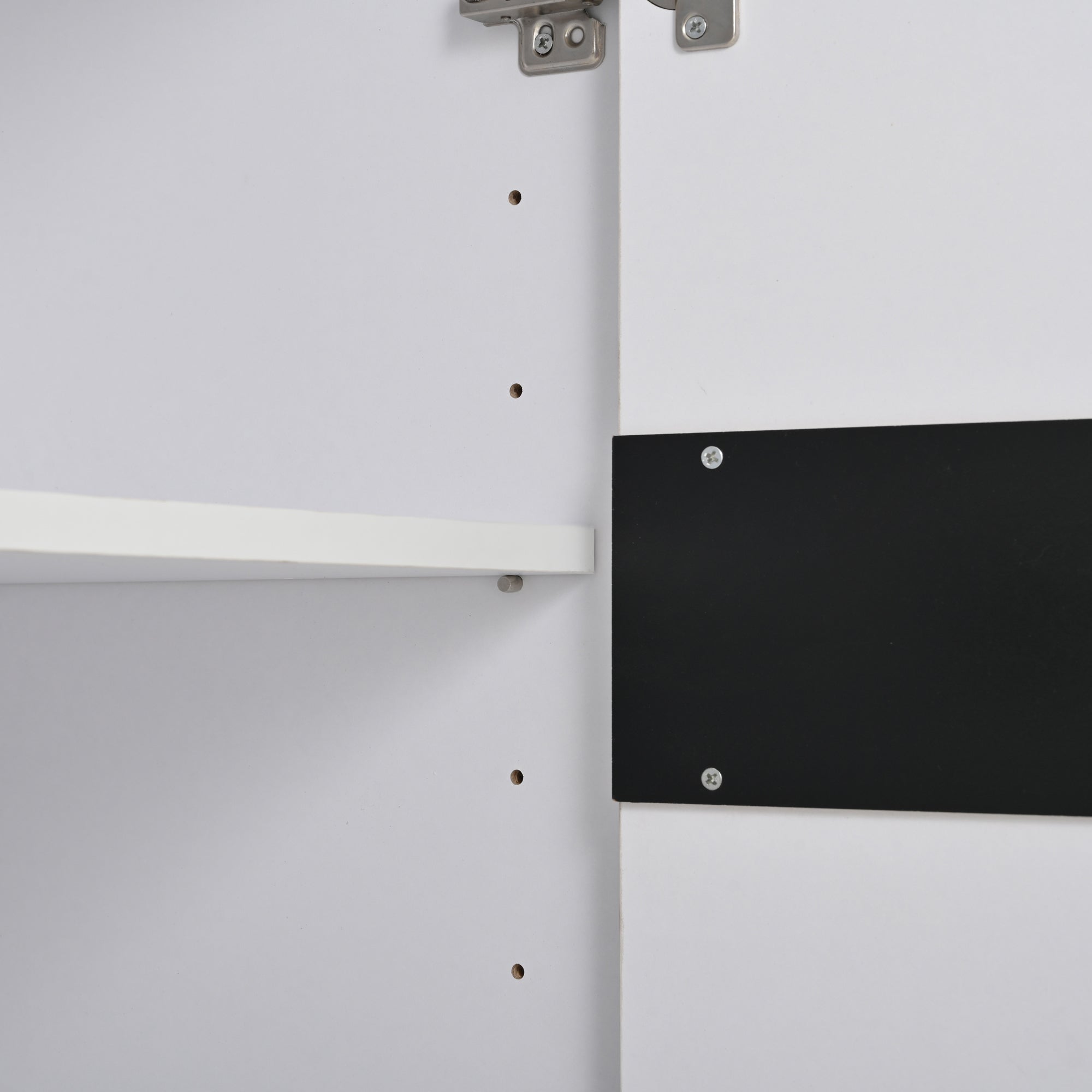 Logidon Sideboard 140x40x76 Cm White Black With 3 Doors LED