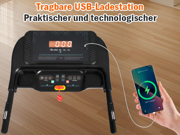 Logidon loopband voor thuis opvouwbare 14 km/u hartslagmeter