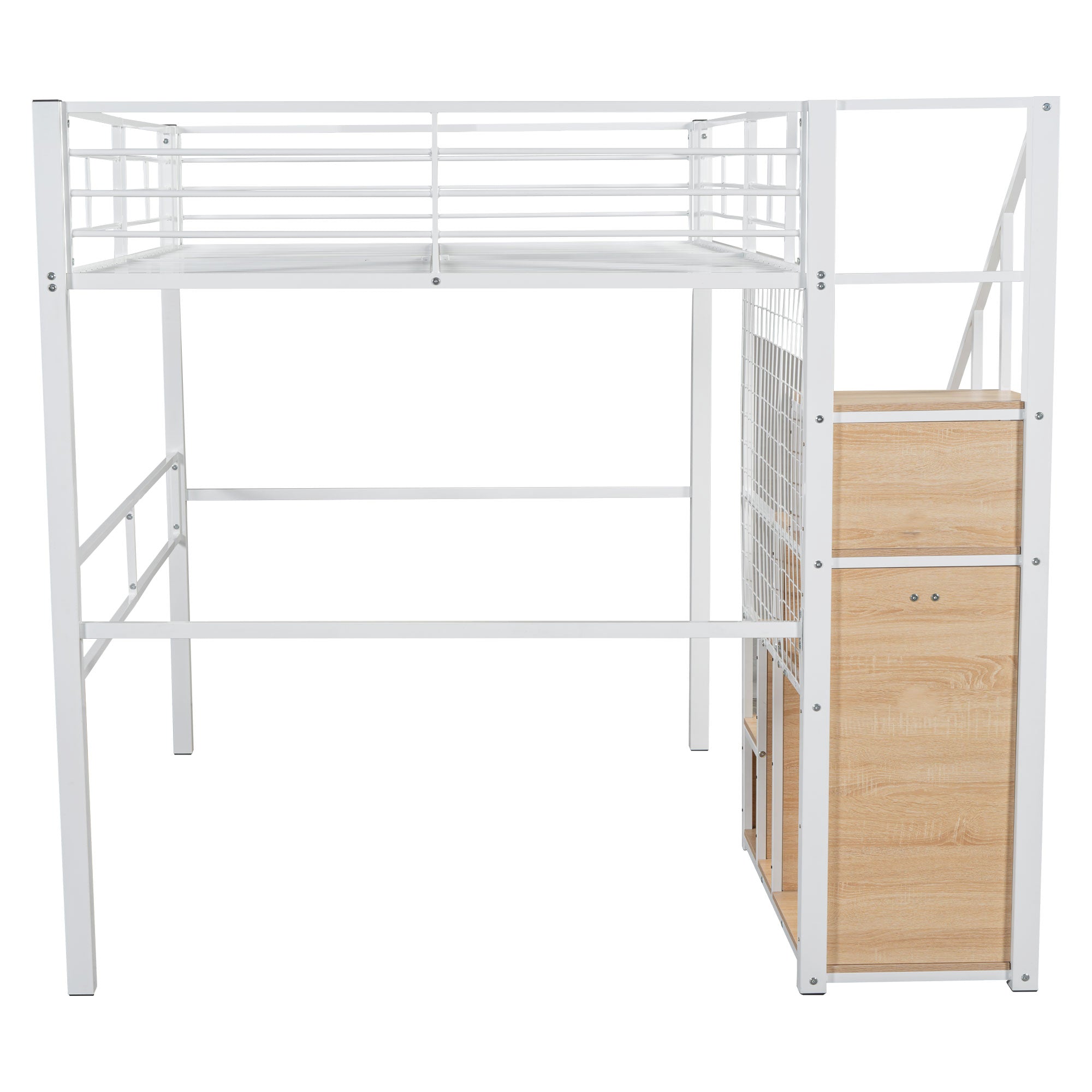 Logidon hoogslaper 140x200 met veiligheidsladder wit