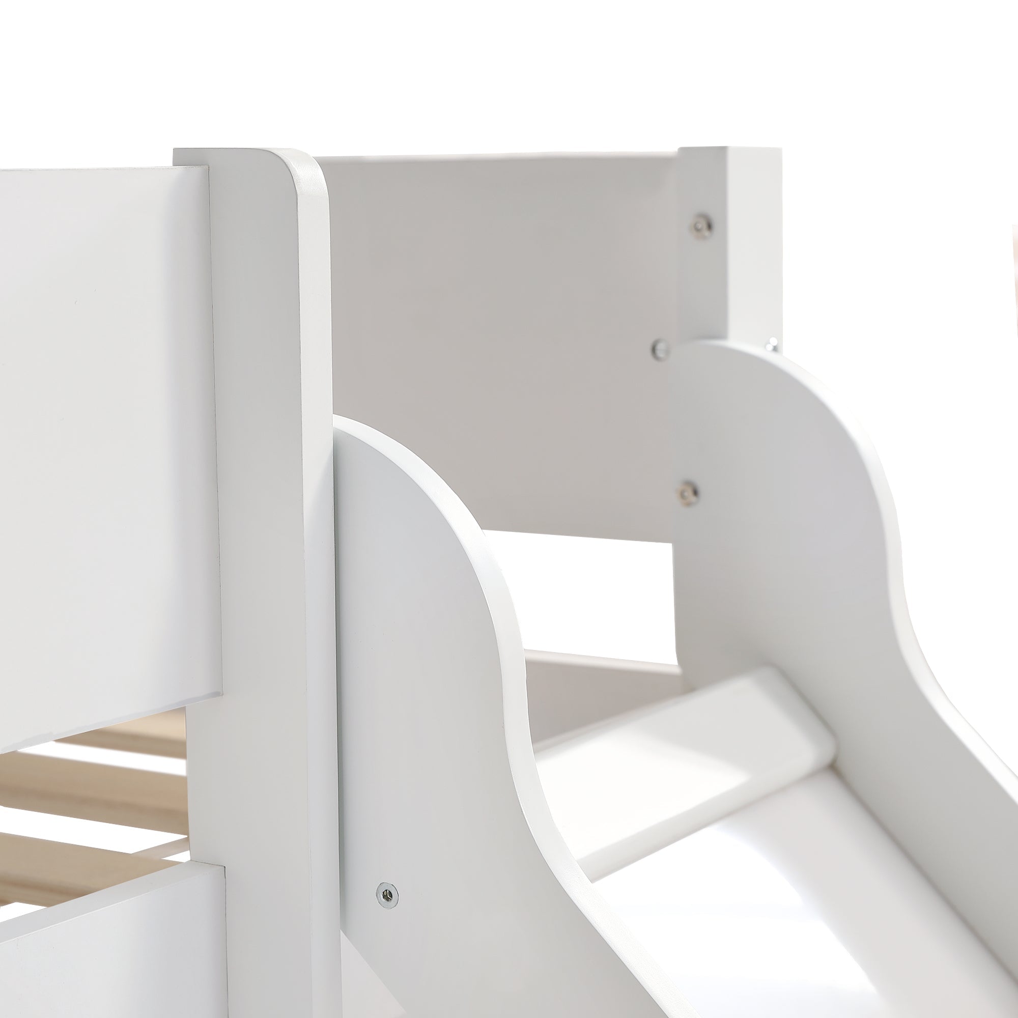 Logidon complete bedroom 3-piece loft bed with slide white/natural