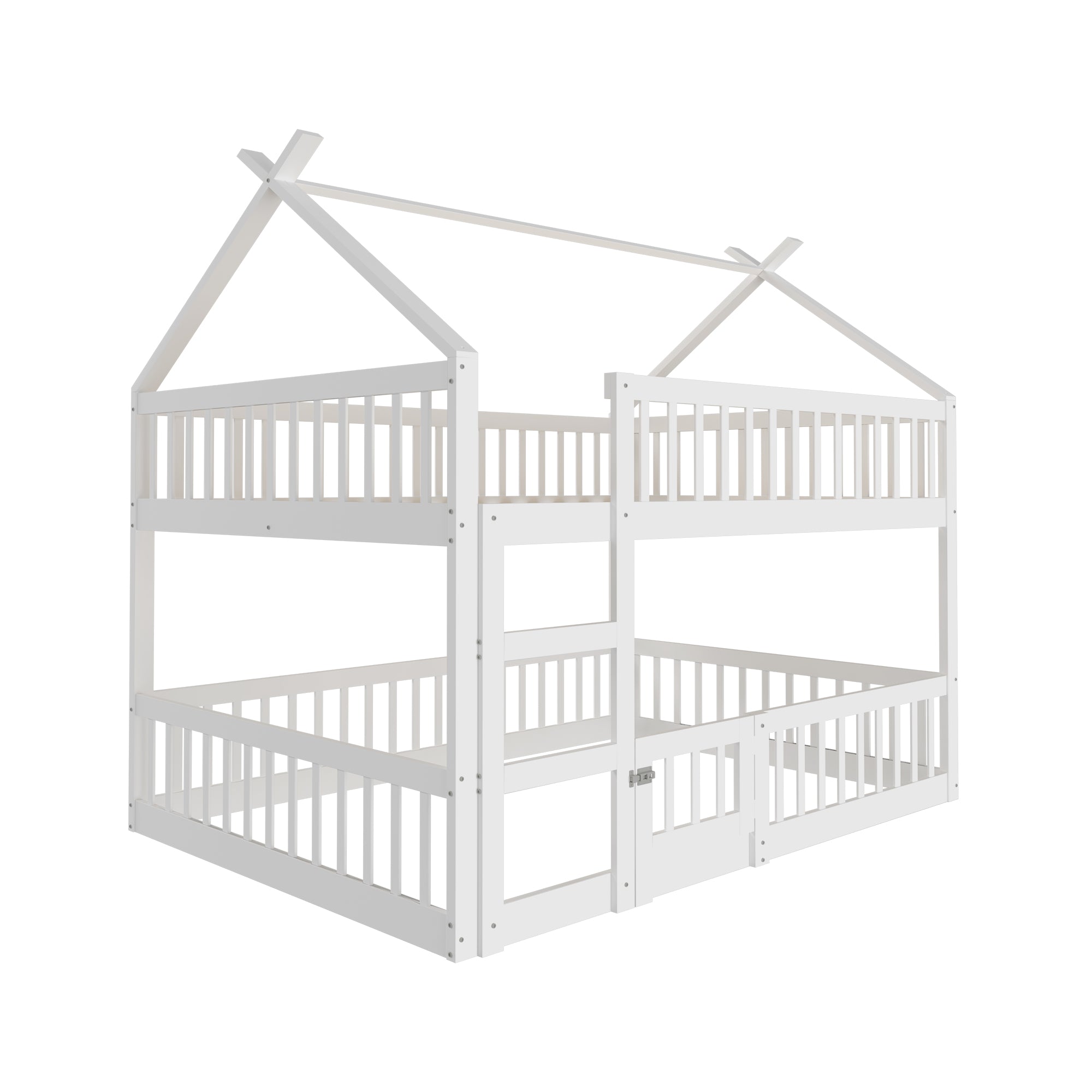 Logidon Kinderstapelbed 140x200 met trap Loft Design Wit