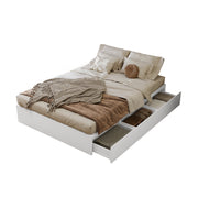 Logidon opbergbed 140x200 cm wit palletbed met opbergruimte