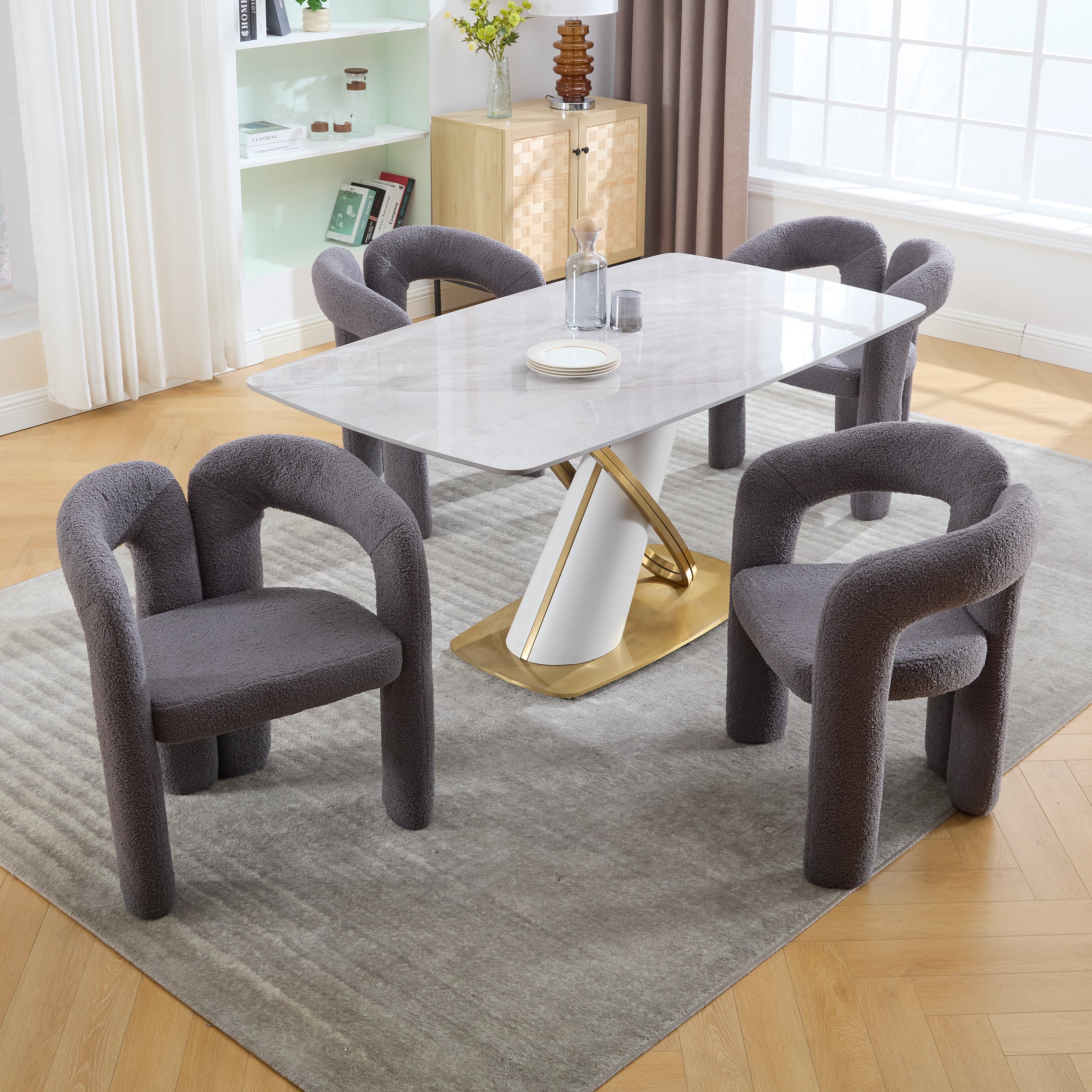 Logidon Premium Teddystoel met Ergonomische Rugleuning