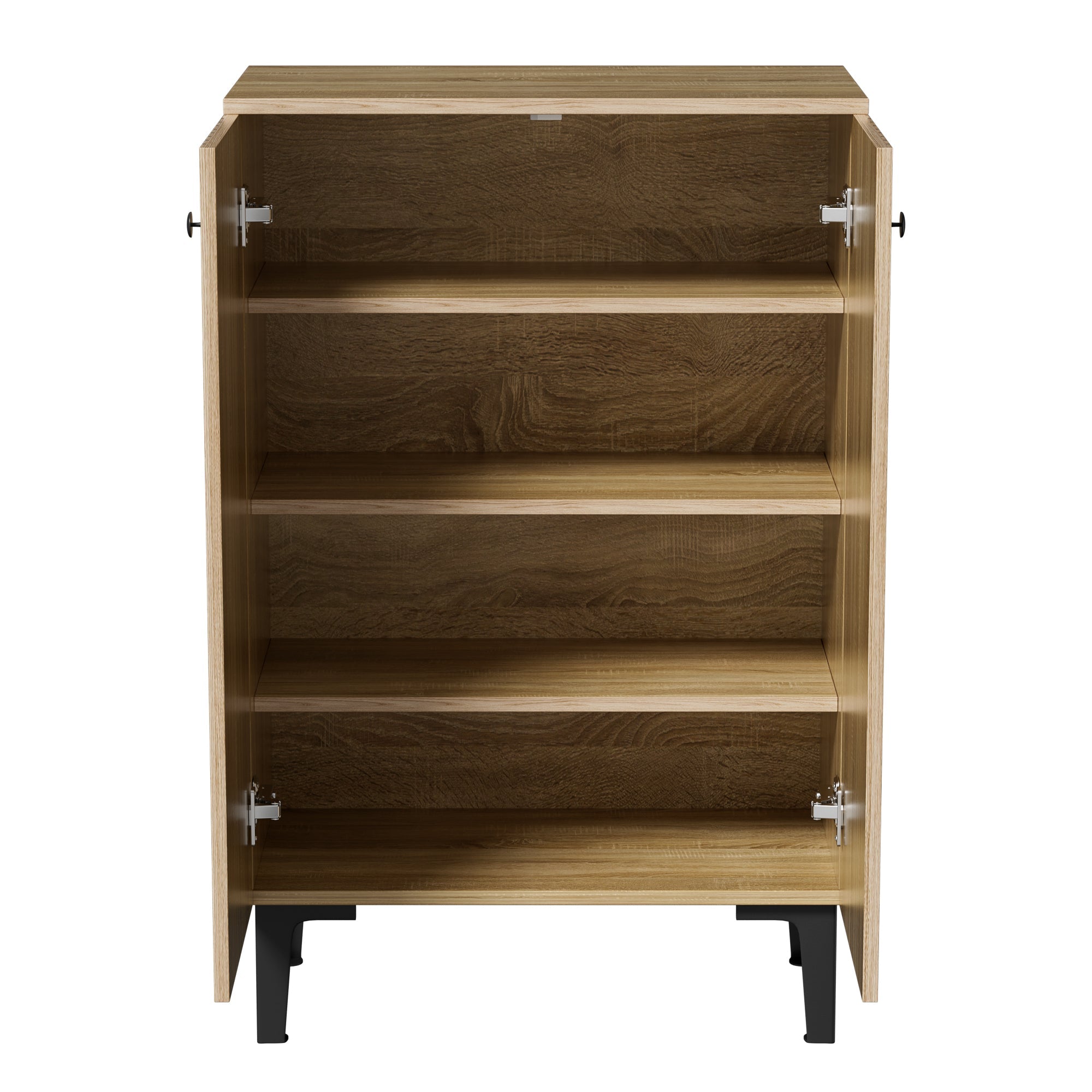 Logidon moderne schoenenkast van natuurlijk hout, ruimtebesparende organizer