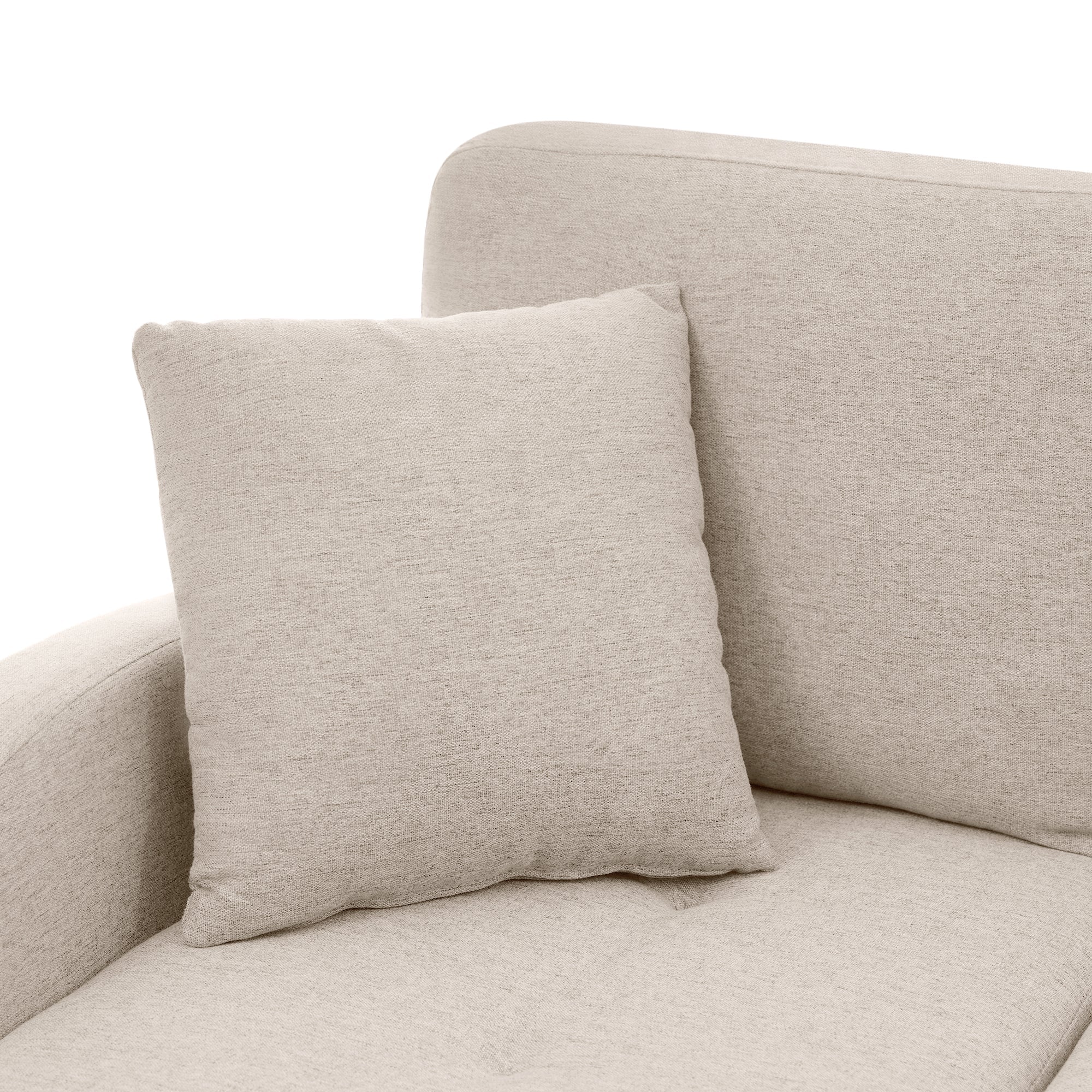 Logidon L hoekbank met chaise longue 3-zits beige 166x118x77 cm