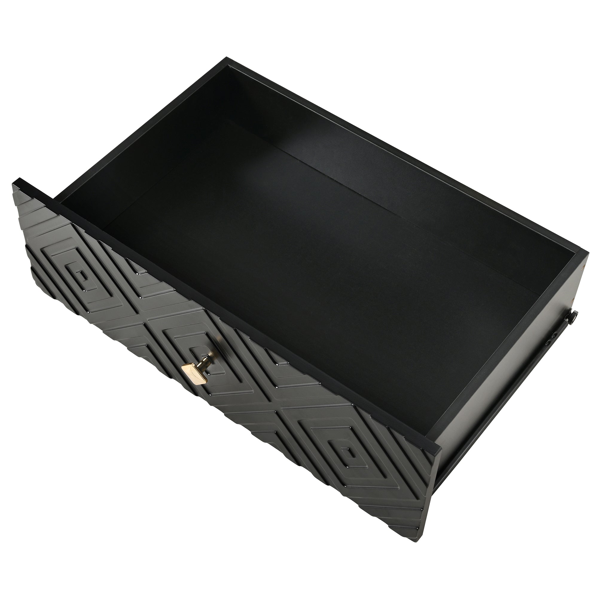 Logidon Ladekast 6 lades zwart goud moderne stijl 120x40x80 cm