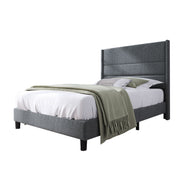 Logidon gestoffeerd bed 90x200 cm grijs linnen modern design