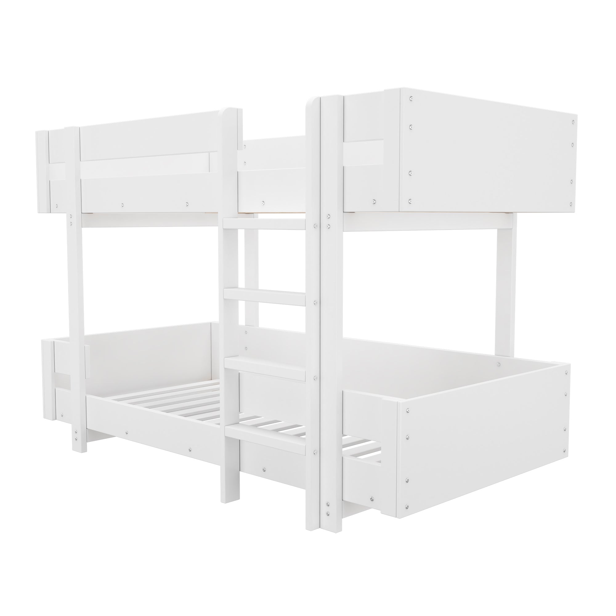 Logidon Kinderstapelbed met trap Wit 90x200cm