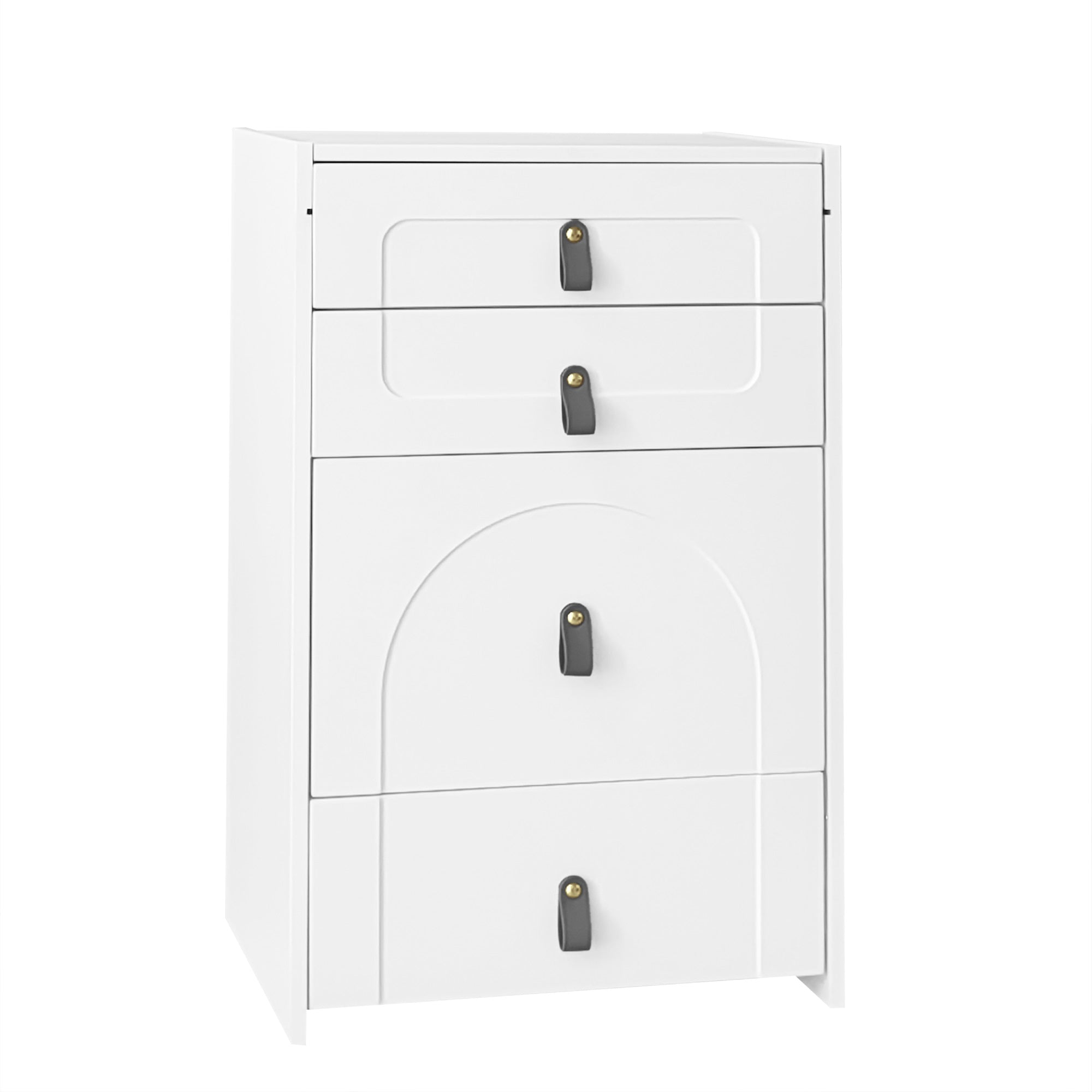 Logidon kaptafel met spiegel en LED-verlichting wit 3 lades
