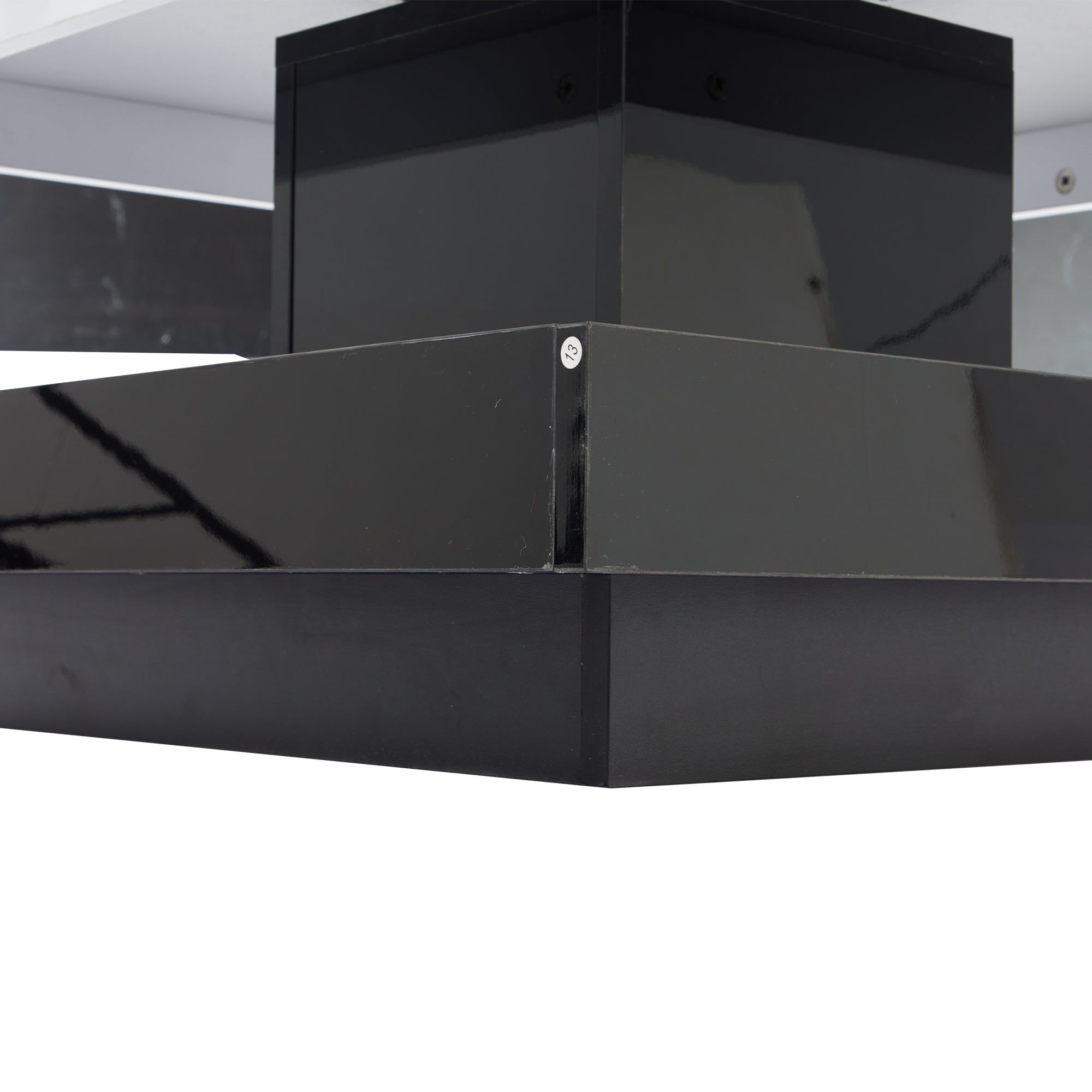 Logidon Draaibare Salontafel Wit Blad Zwart Onderstel 70x70x36