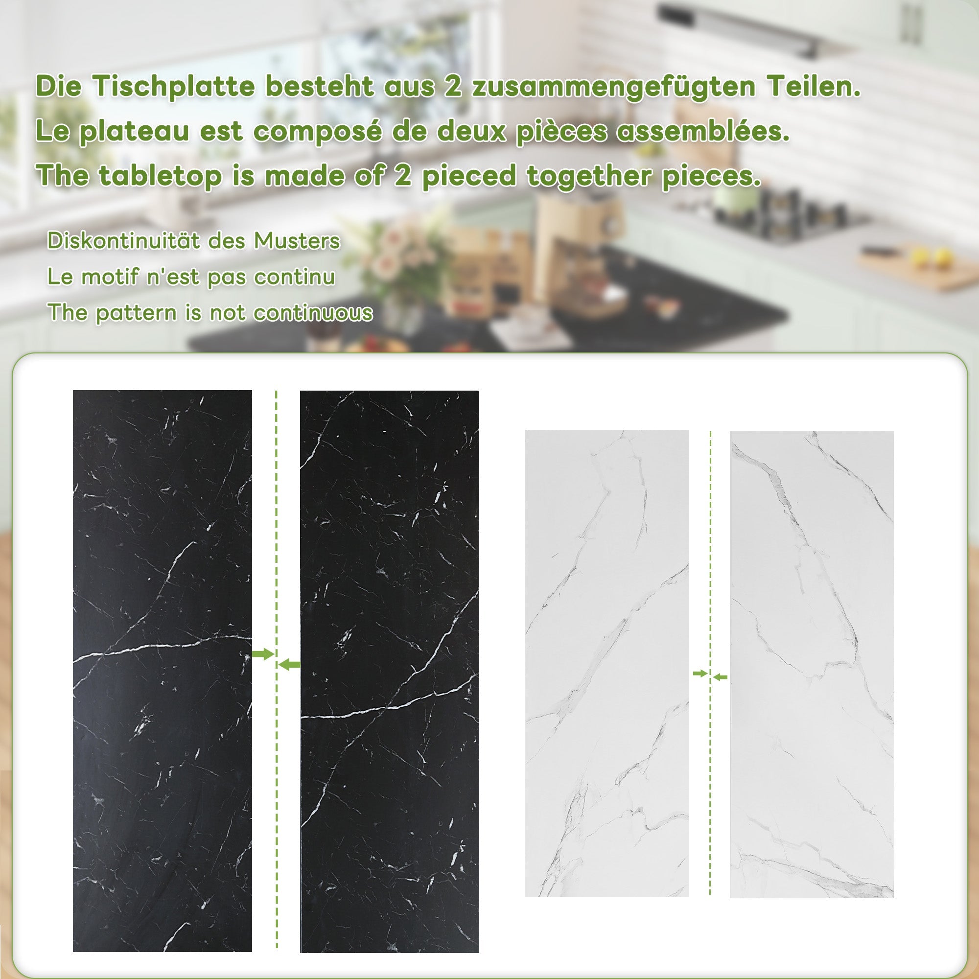 Logidon keukeneiland 150x96 cm wit met marmeren blad uitschuifbare eettafel