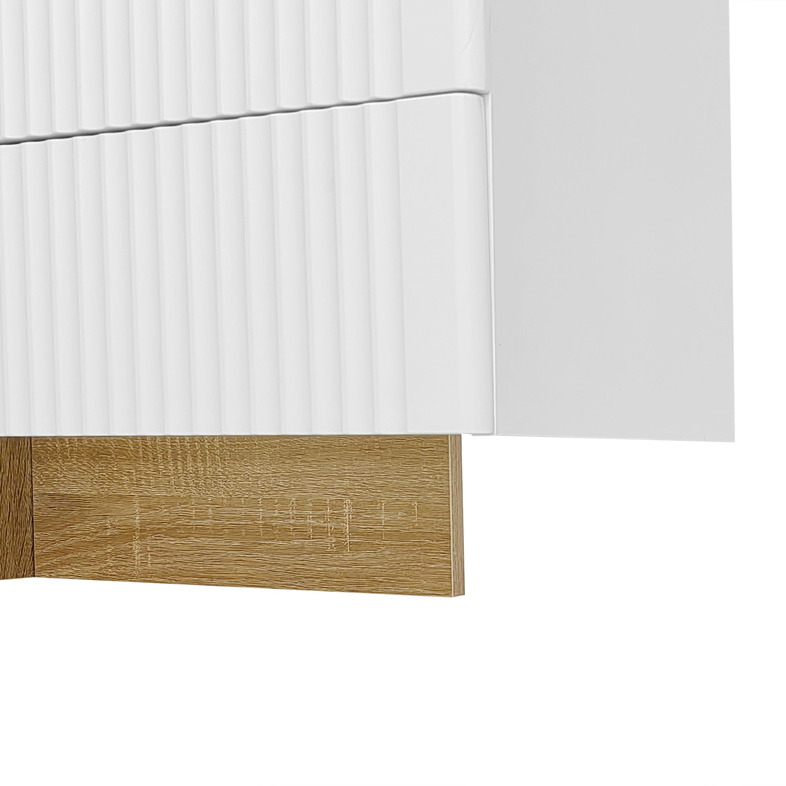 Logidon TV-meubel 190 cm wit goud houtnerf 3 deuren 2 lades